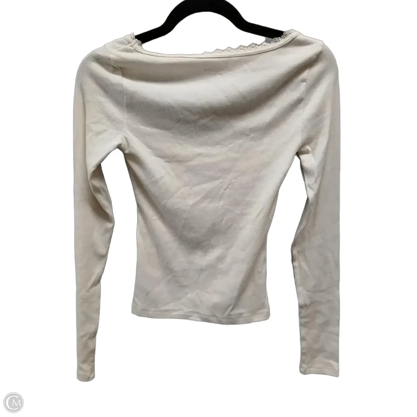 Top Long Sleeve By American Eagle In Cream, Size: Xs