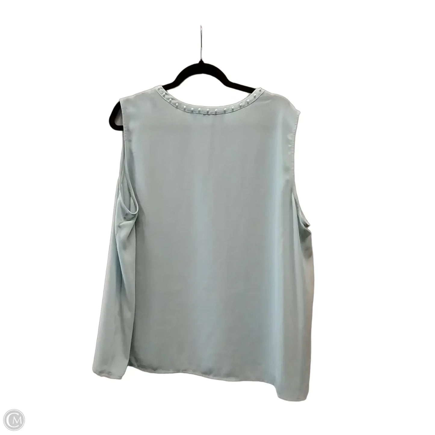 Blouse Designer By Karl Lagerfeld In Blue, Size: 1x