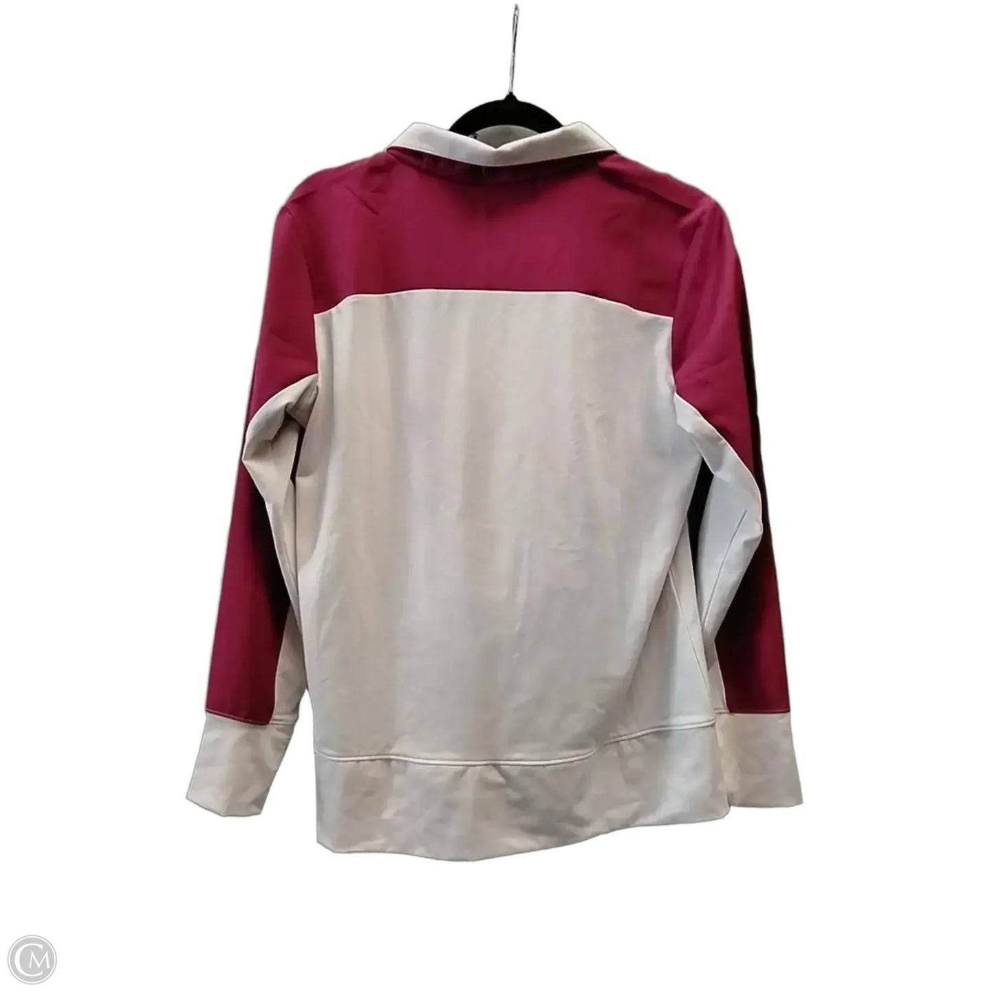 Athletic Top Long Sleeve Collar By Adidas In Pink, Size: M