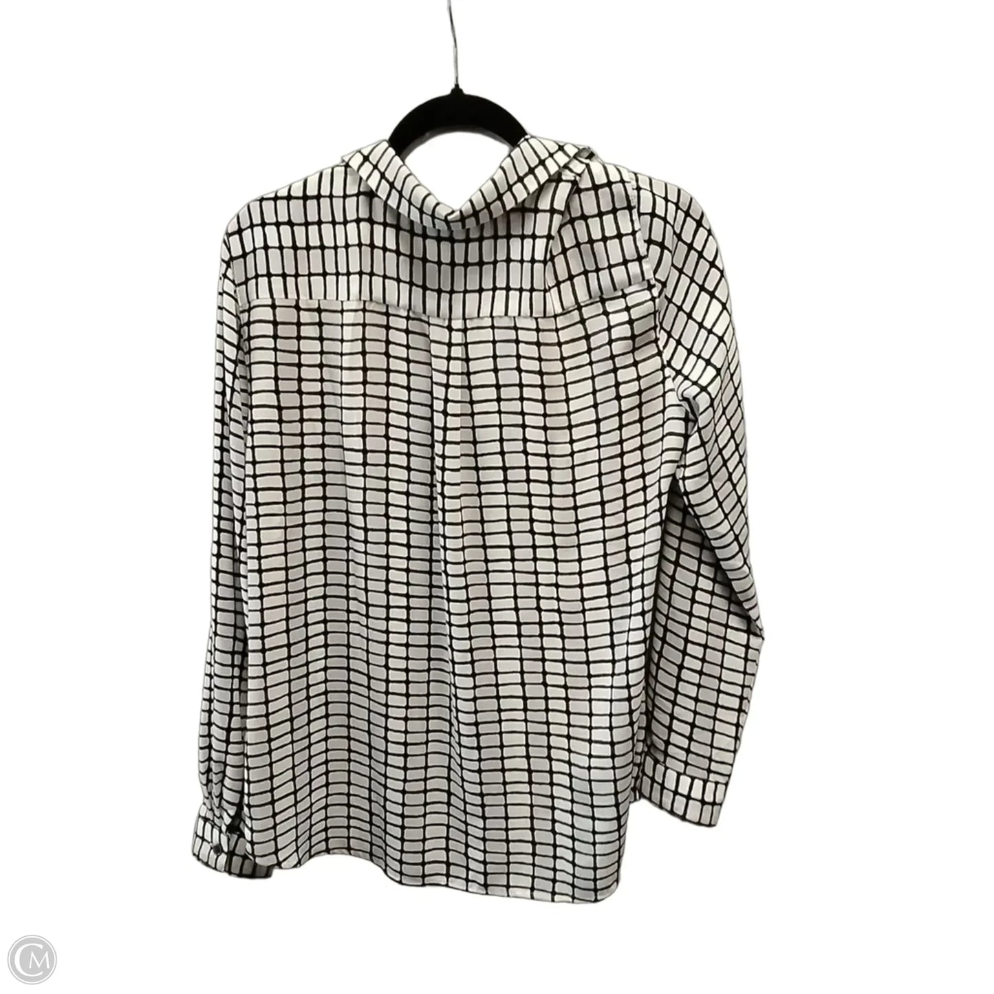 Blouse Long Sleeve By Loft In Black & White, Size: M
