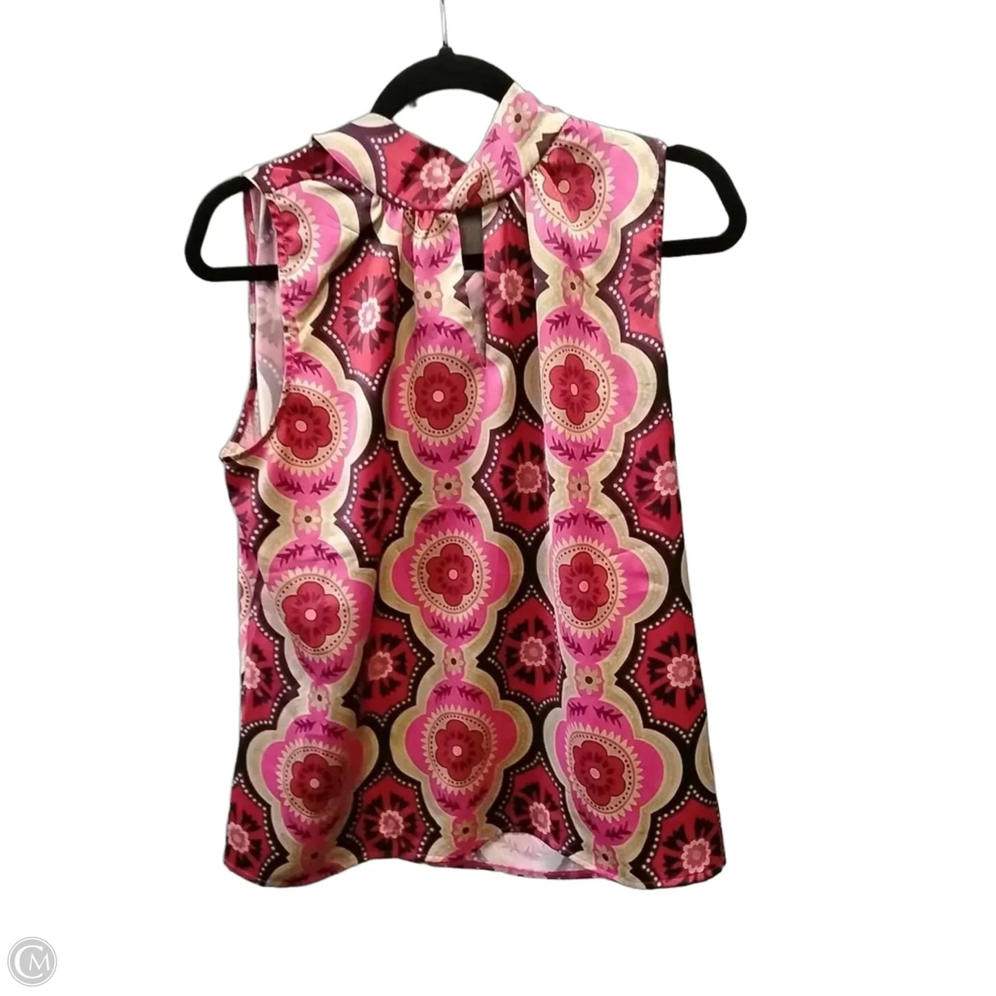 Blouse Sleeveless By Ann Taylor In Geometric Pattern, Size: M