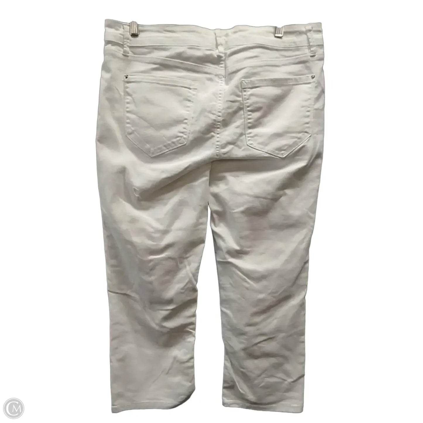 Jeans Cropped By Kensie In White, Size: 14
