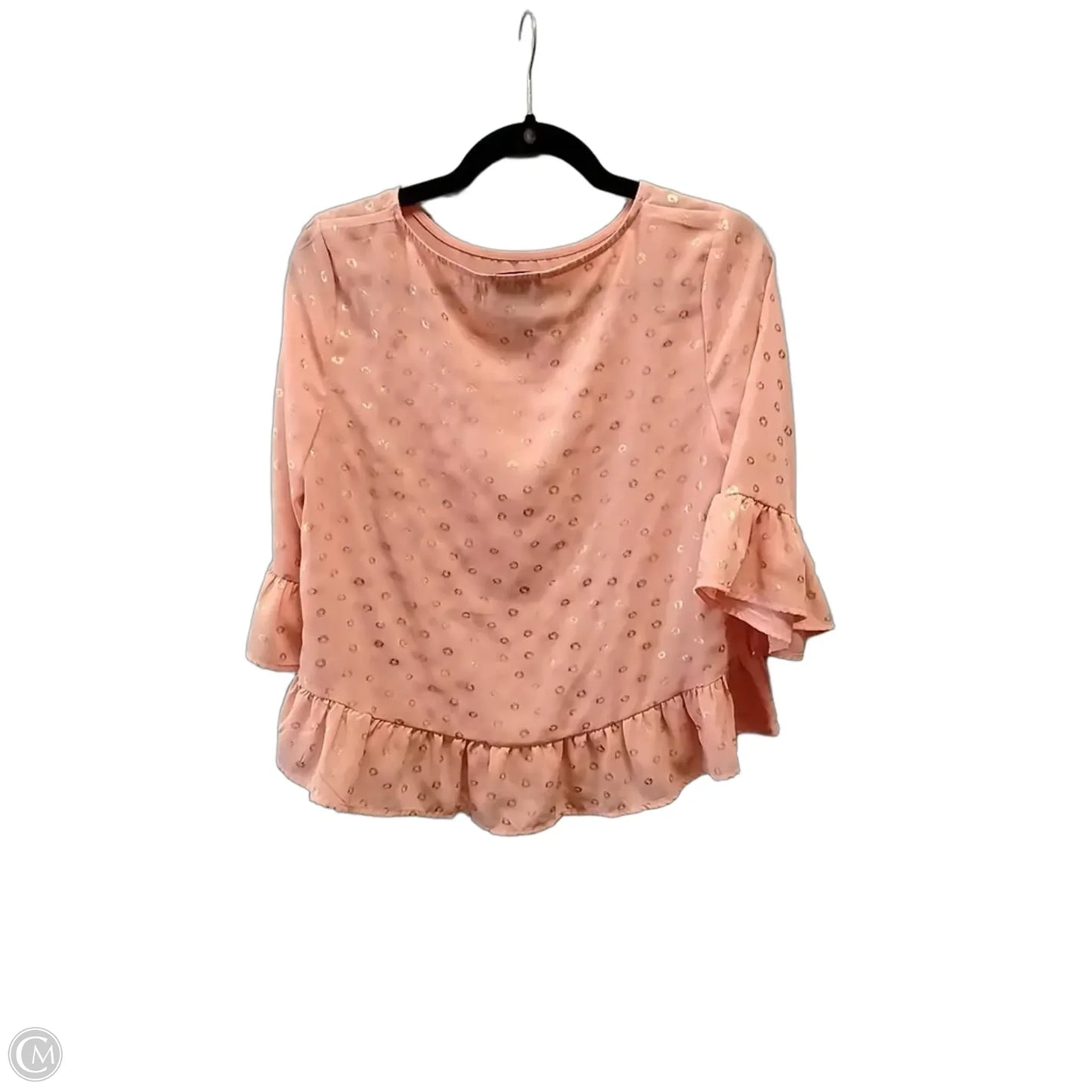 Top Long Sleeve By W5 In Peach, Size: S