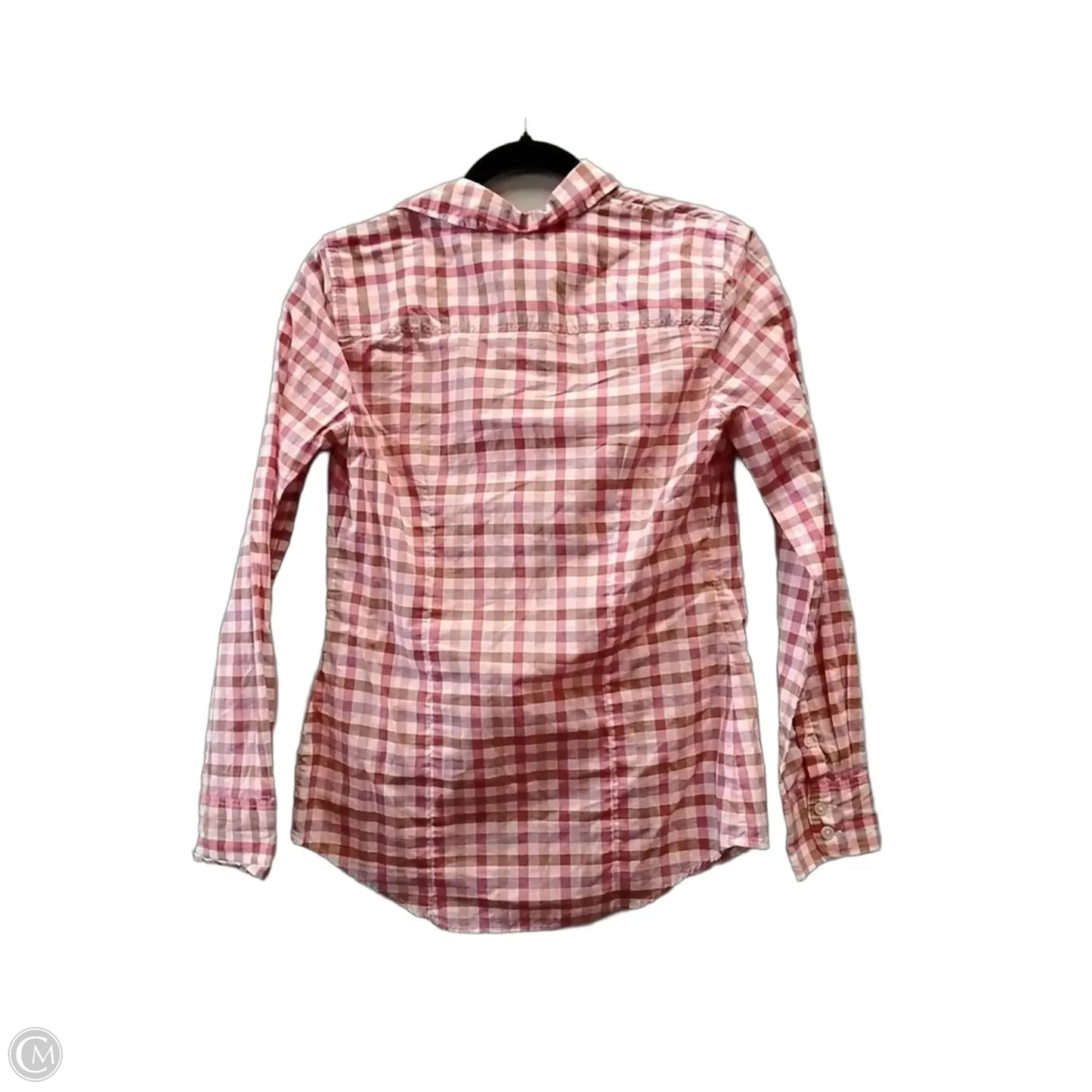 Top Long Sleeve By J. Crew In Checkered Pattern, Size: Xs