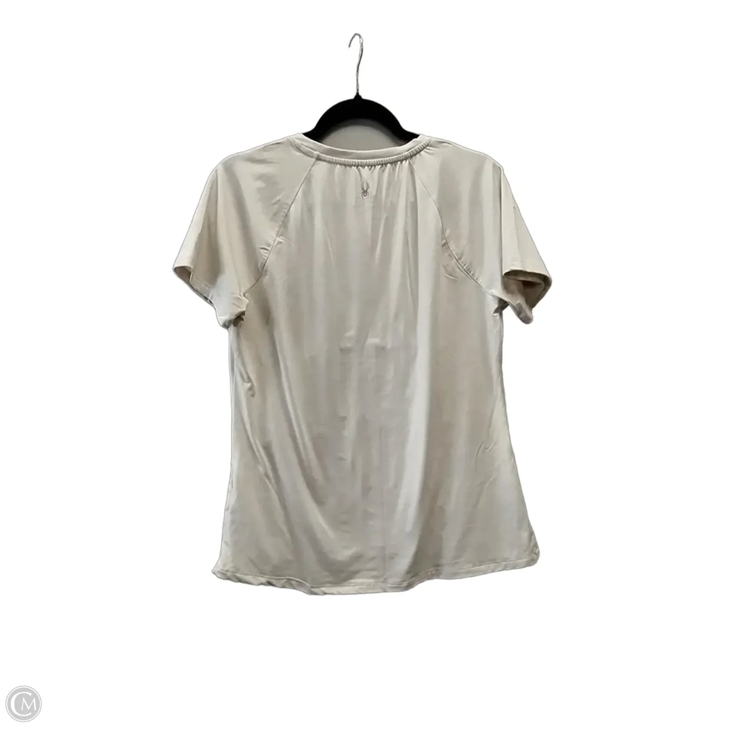 Athletic Top Short Sleeve By Spyder In Beige, Size: L