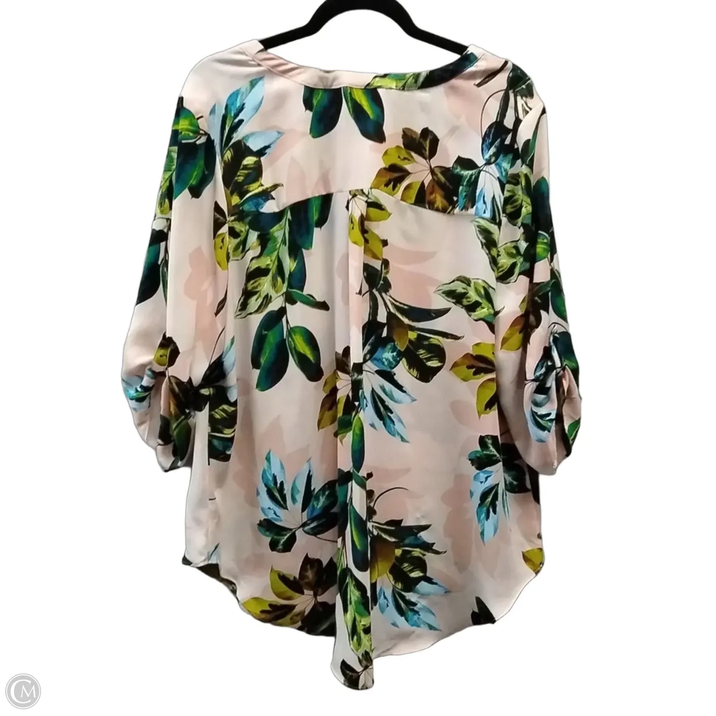 Blouse 3/4 Sleeve By Worthington In Floral Print, Size: 1x