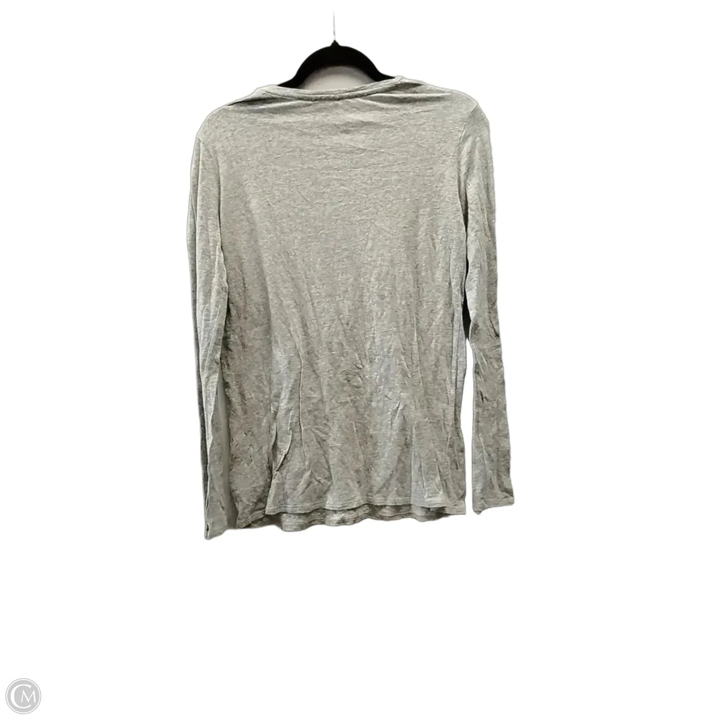 Top Long Sleeve Designer By Tory Burch In Black & Grey, Size: S