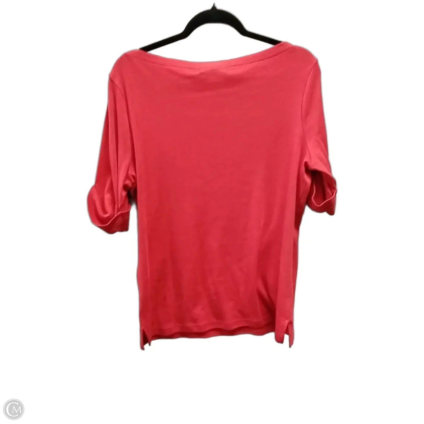 Top Short Sleeve By Lauren By Ralph Lauren In Red, Size: L