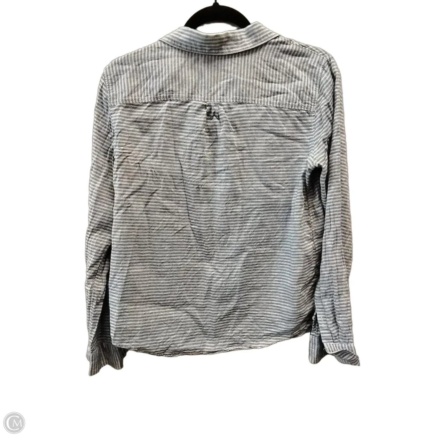 Blouse Long Sleeve By Banana Republic In Striped Pattern, Size: S