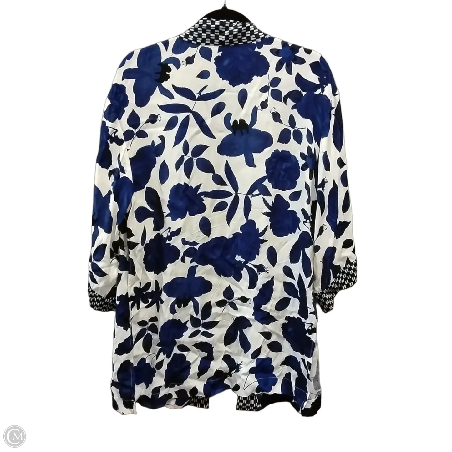 Kimono By Cabi In Blue & White, Size: Xs