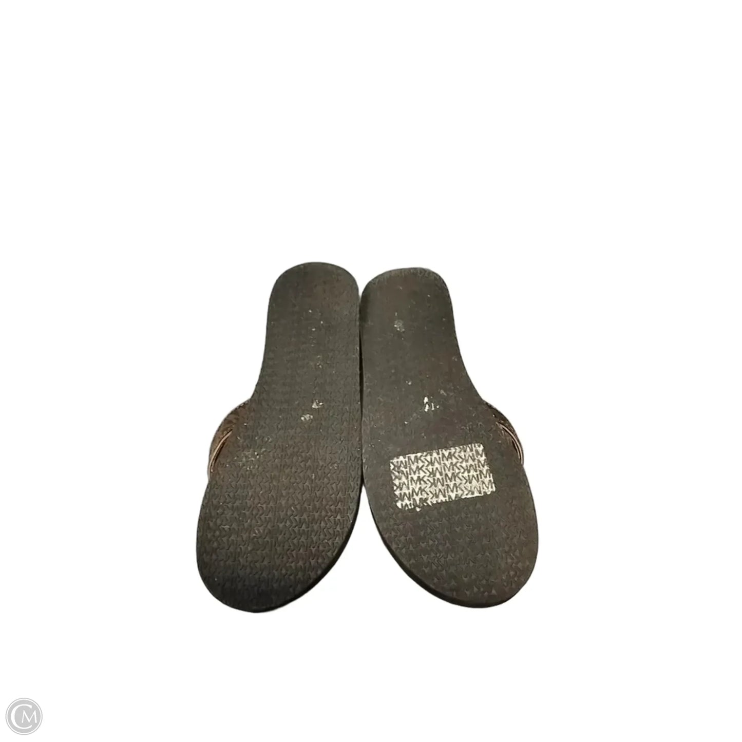 Sandals Flip Flops By Michael By Michael Kors In Black & Brown, Size: 6