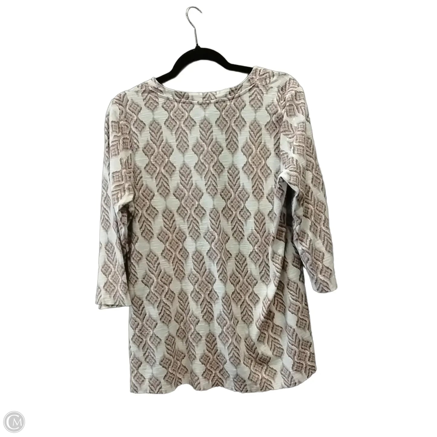 Top Long Sleeve By Pure Jill In Geometric Pattern, Size: L