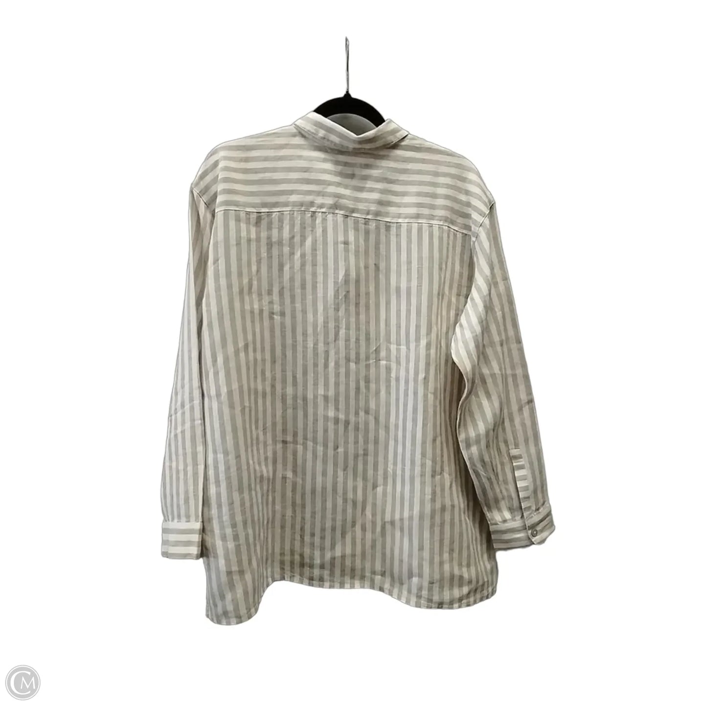 Blouse Long Sleeve By J. Jill In Striped Pattern, Size: M