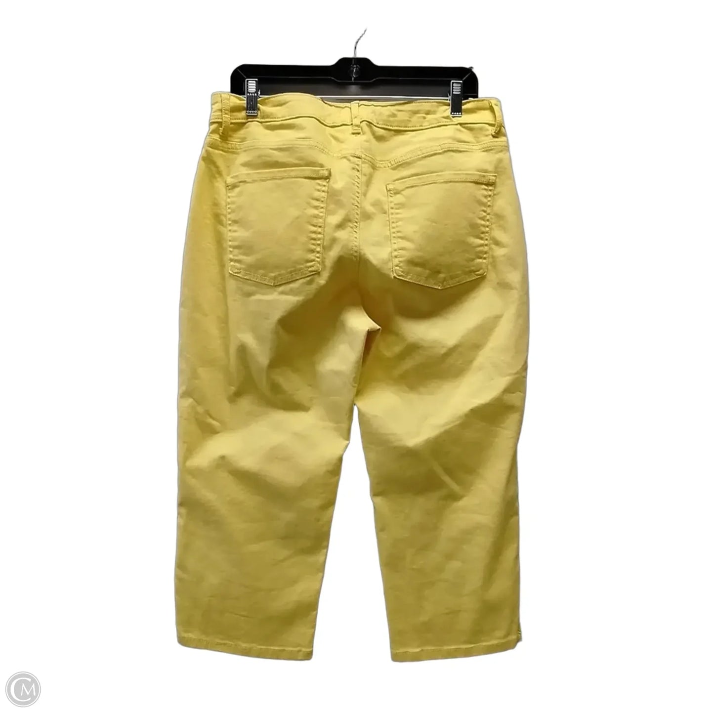 Jeans Cropped By Croft And Barrow In Yellow, Size: 14