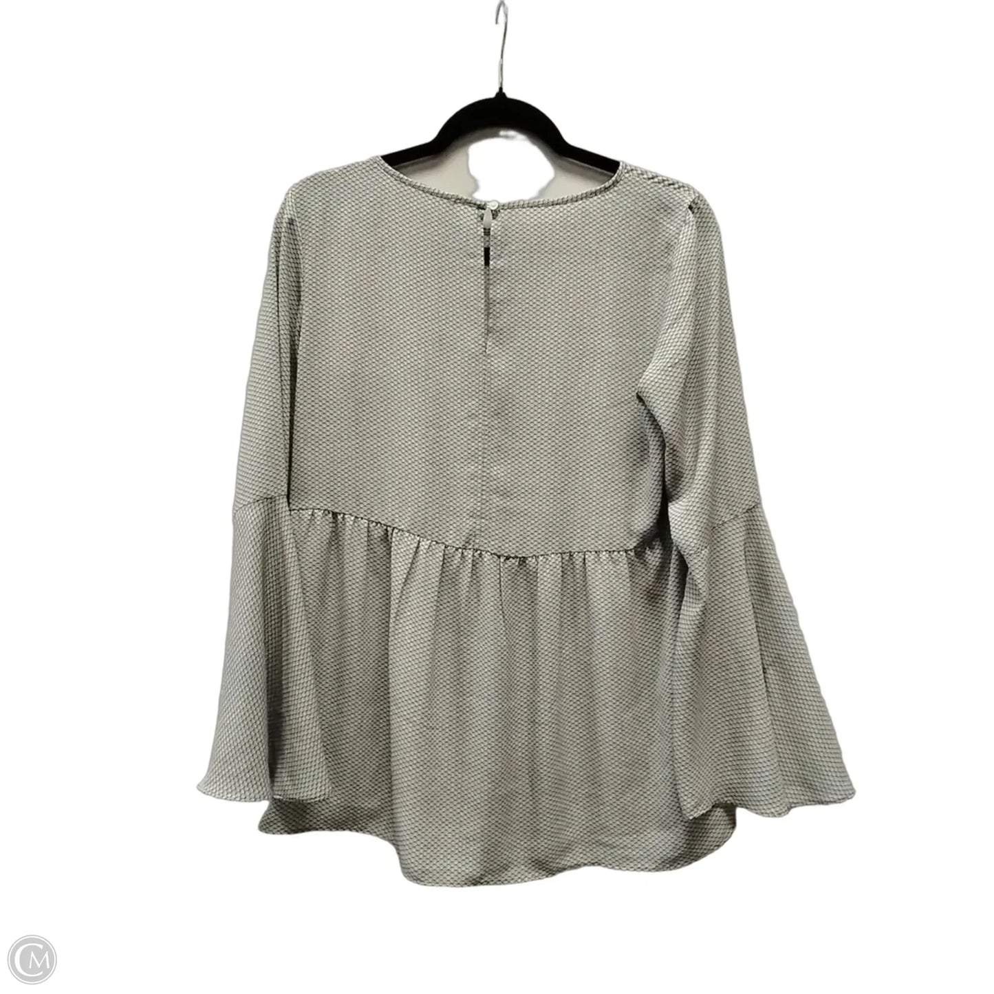 Blouse Long Sleeve By Loft In Black & Cream, Size: Xs