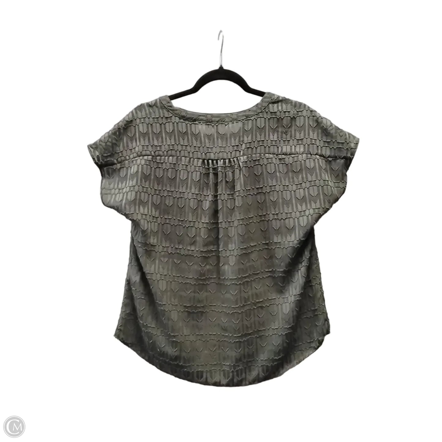 Blouse Short Sleeve By Banana Republic In Green, Size: S
