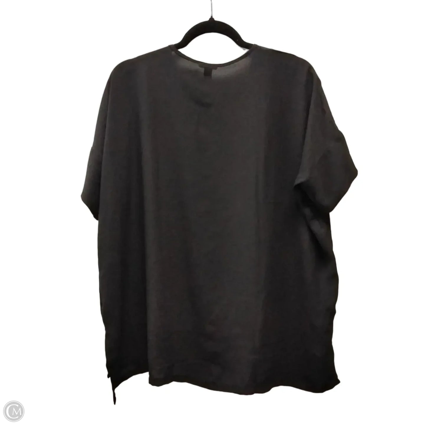 Blouse Short Sleeve By Dana Buchman In Black, Size: Xs