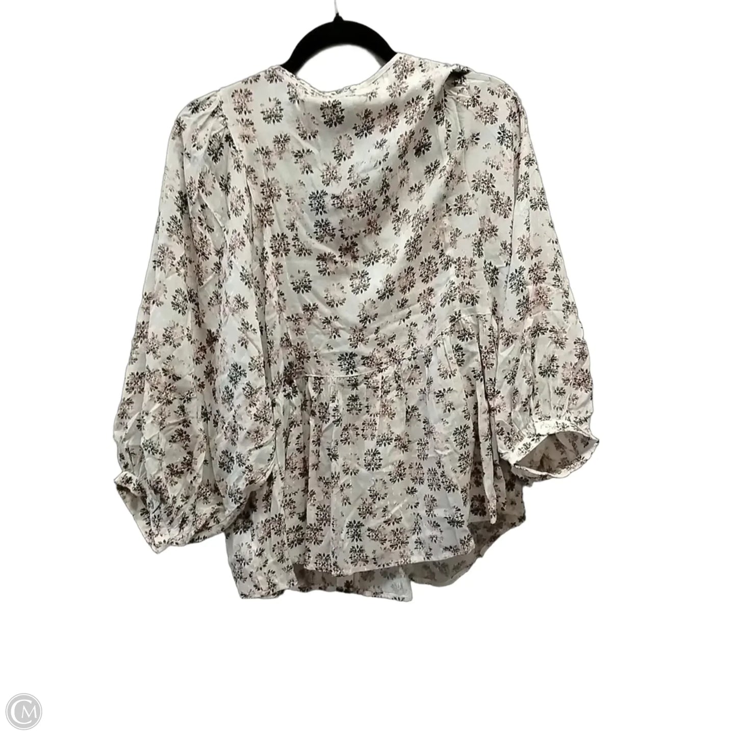 Blouse Long Sleeve By Jane And Delancey In Floral Print, Size: M
