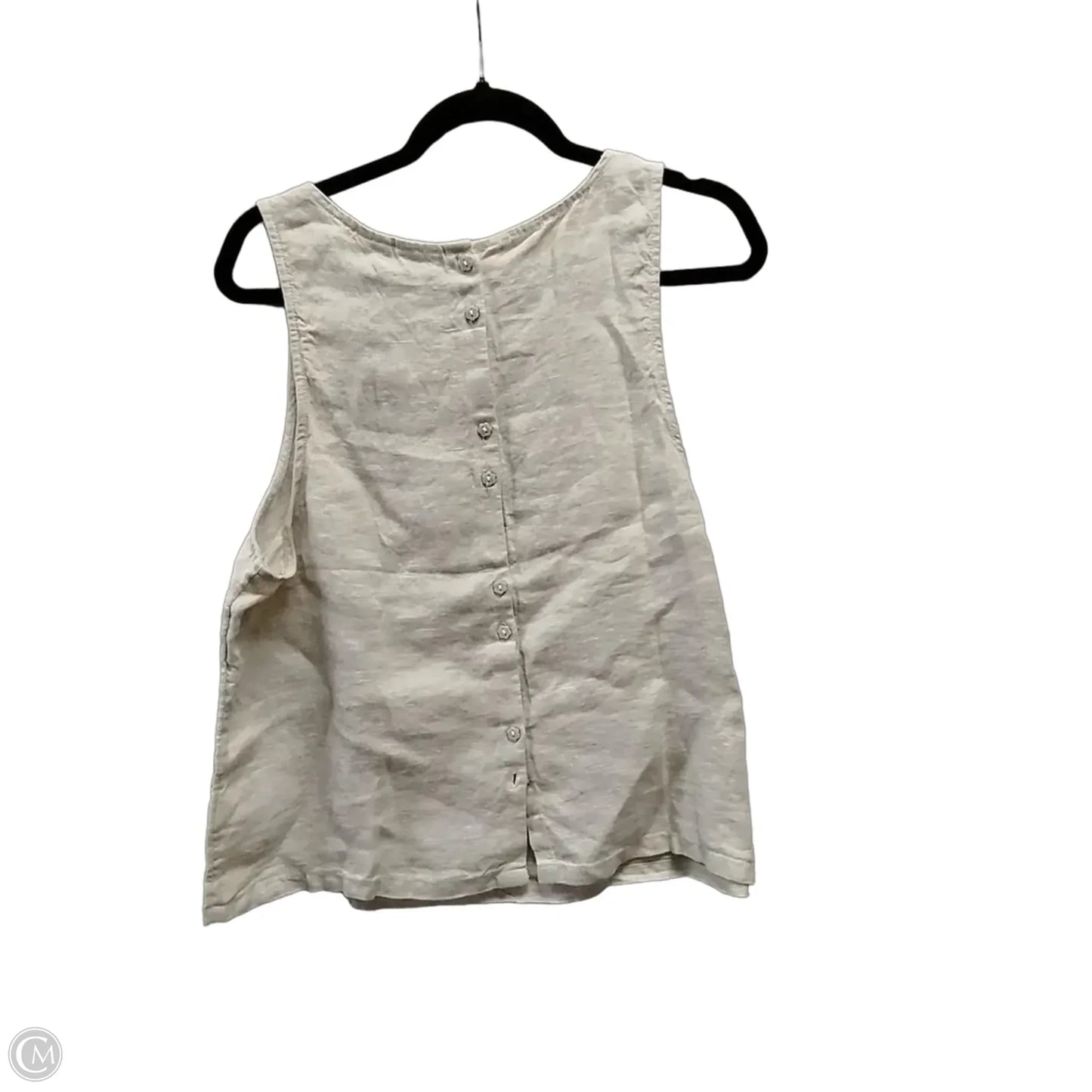 Top Sleeveless Designer By Halston In Beige, Size: Xl
