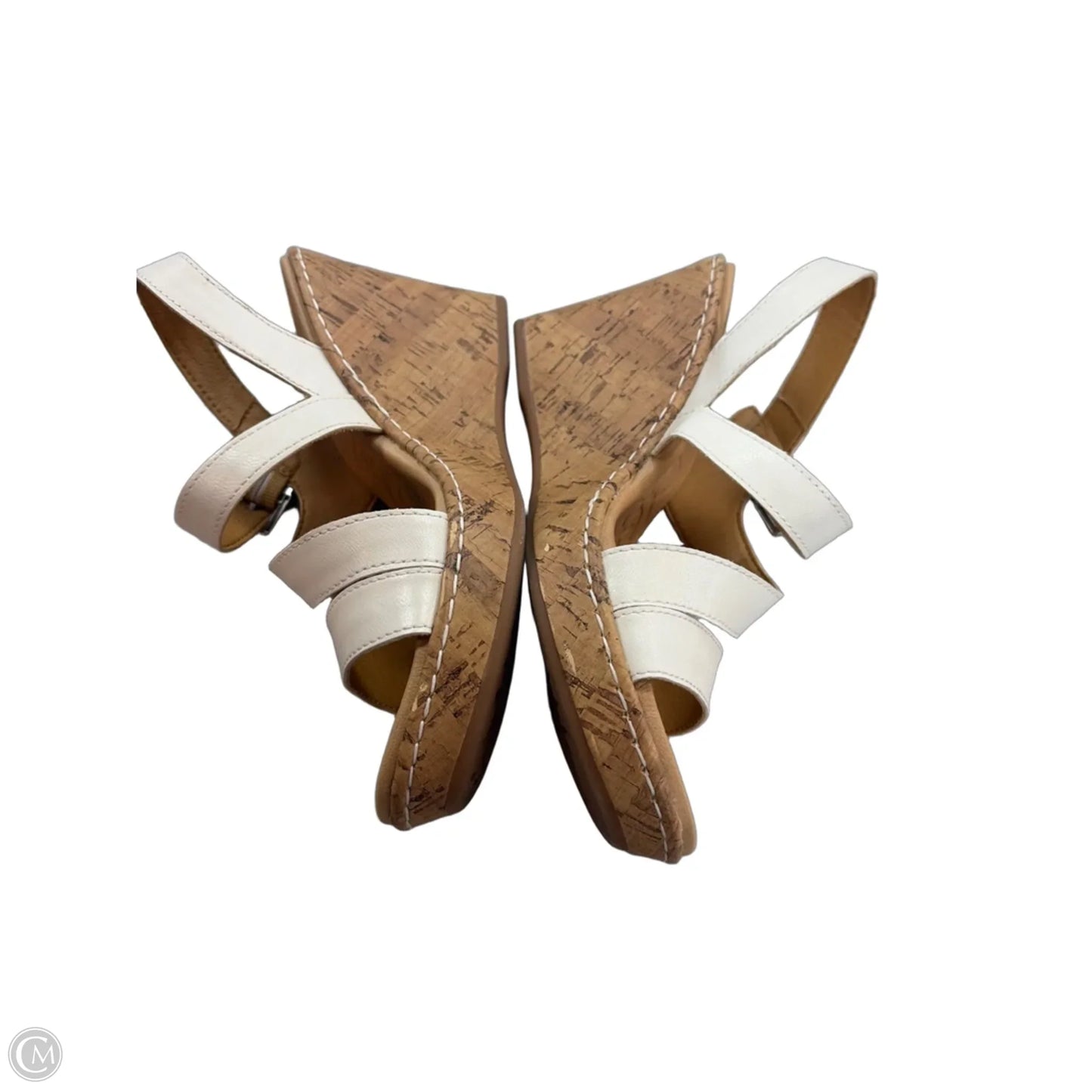 Sandals Heels Wedge By Boc In White, Size: 8