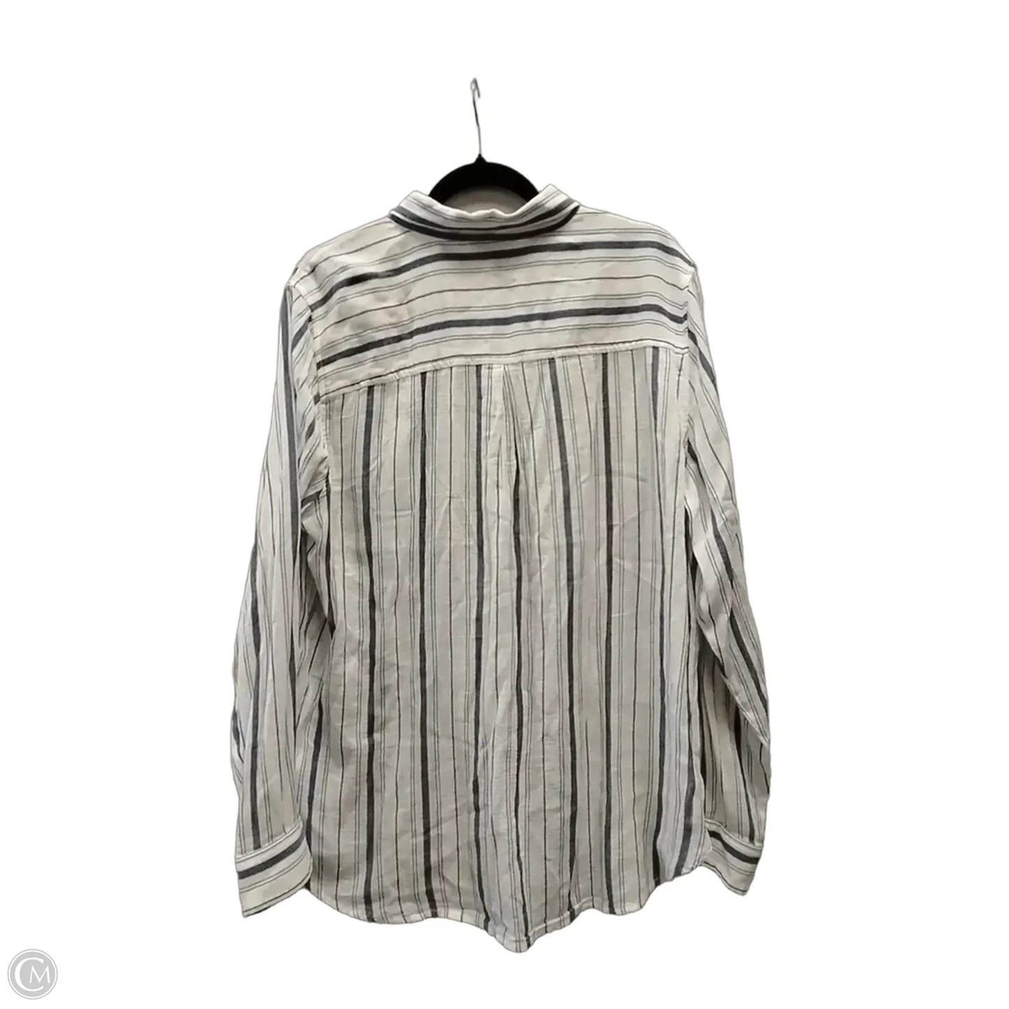 Blouse Long Sleeve By Lucky Brand In Striped Pattern, Size: Xl