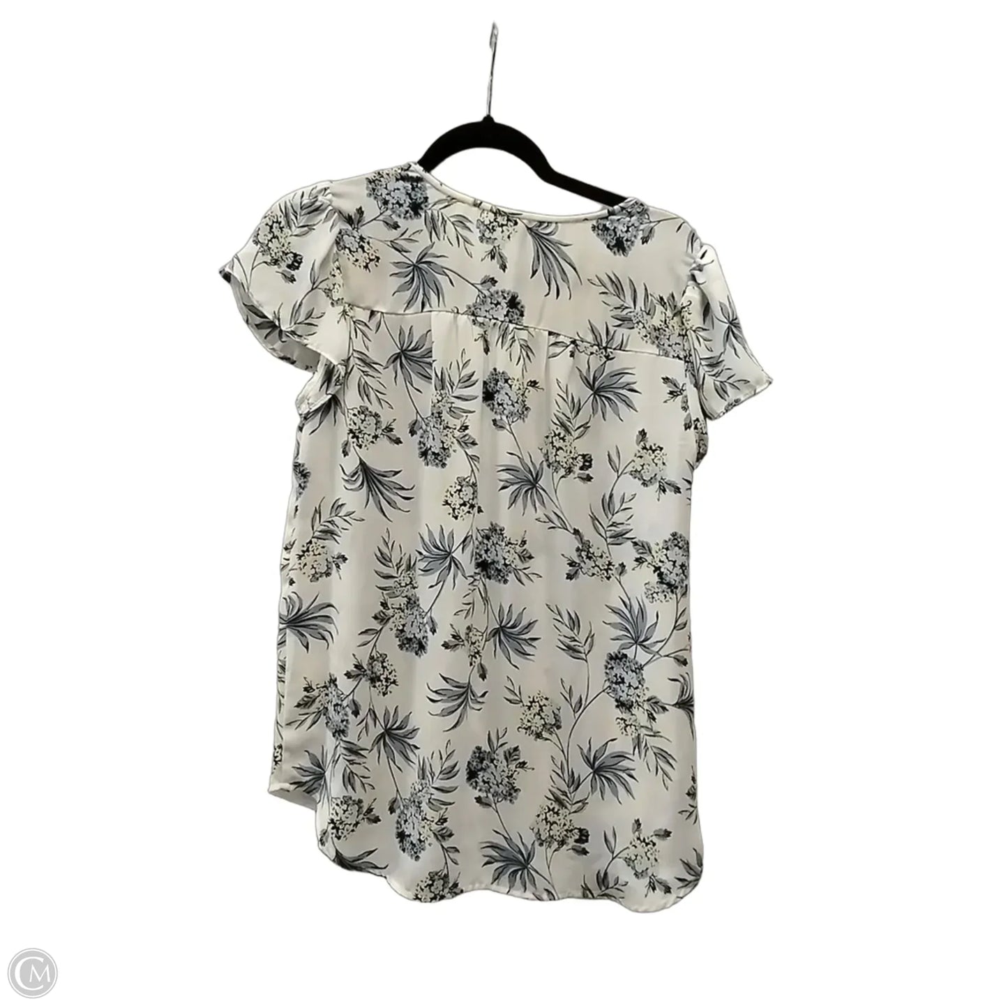 Blouse Short Sleeve By Ann Taylor In Floral Print, Size: S