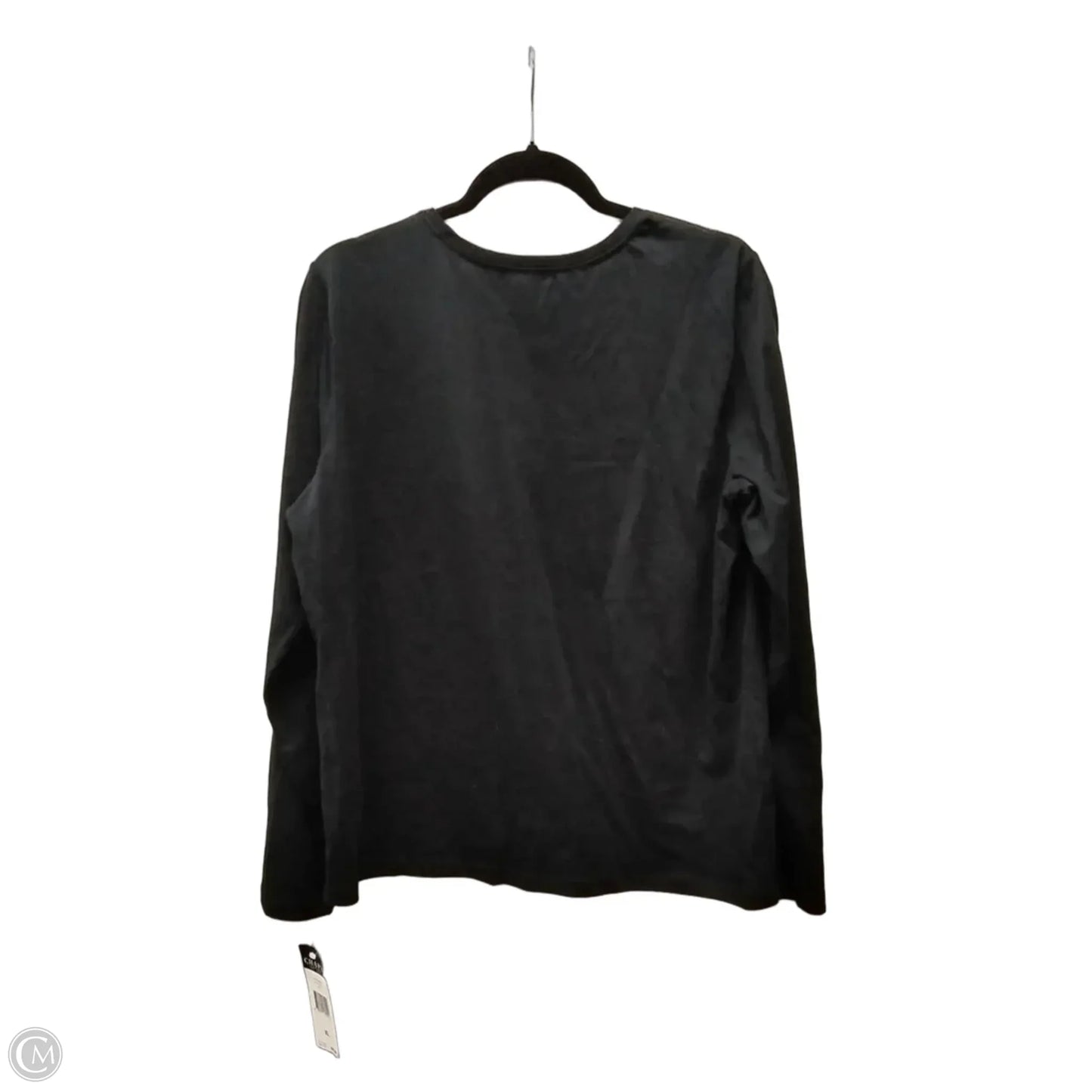 Top Long Sleeve By Chaps In Black, Size: Xl
