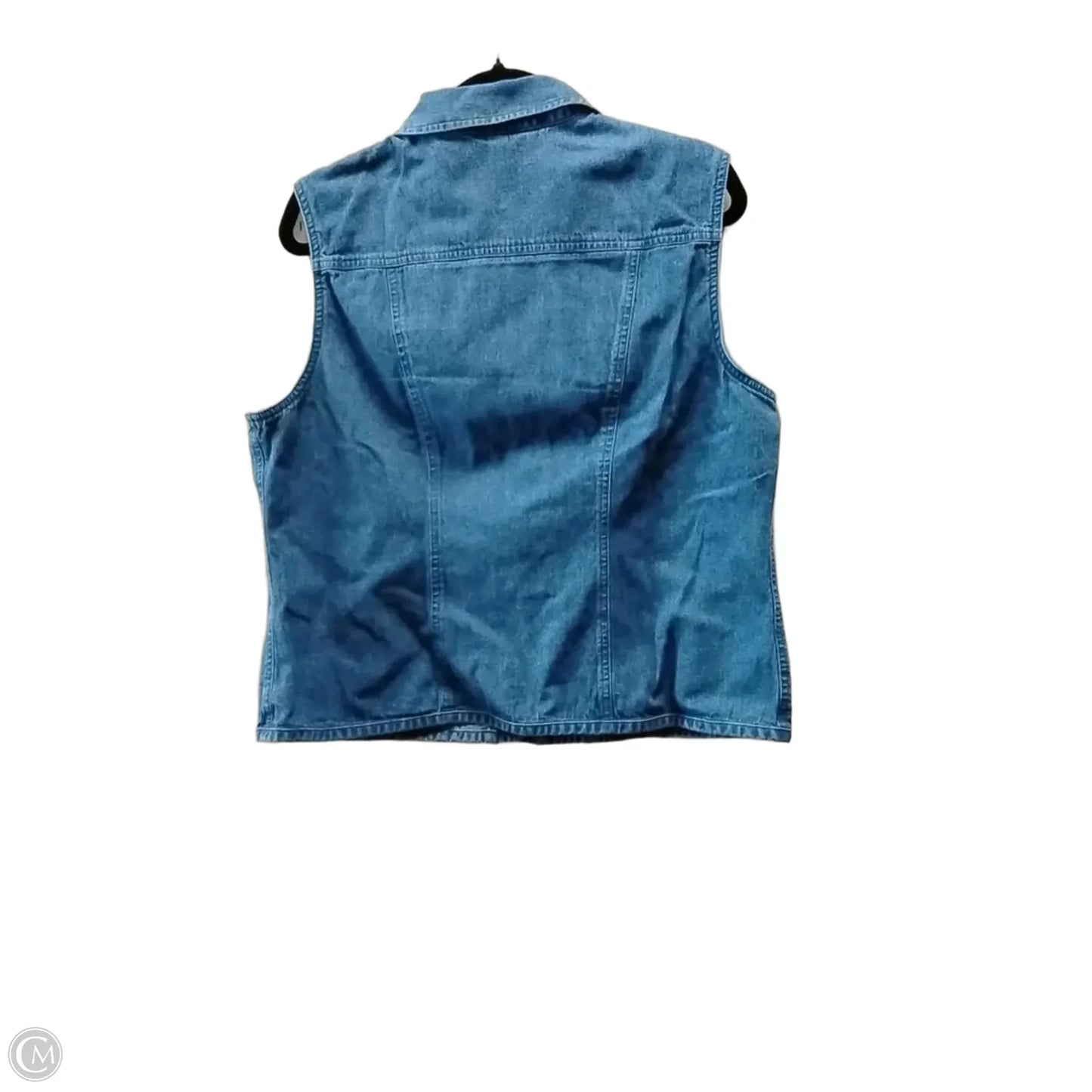 Vest Other By Talbots In Blue Denim, Size: L