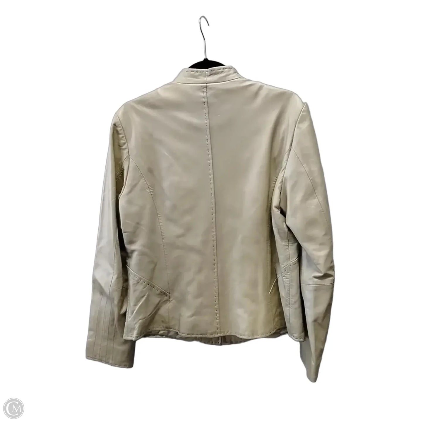 Jacket Leather By Coldwater Creek In Tan, Size: M
