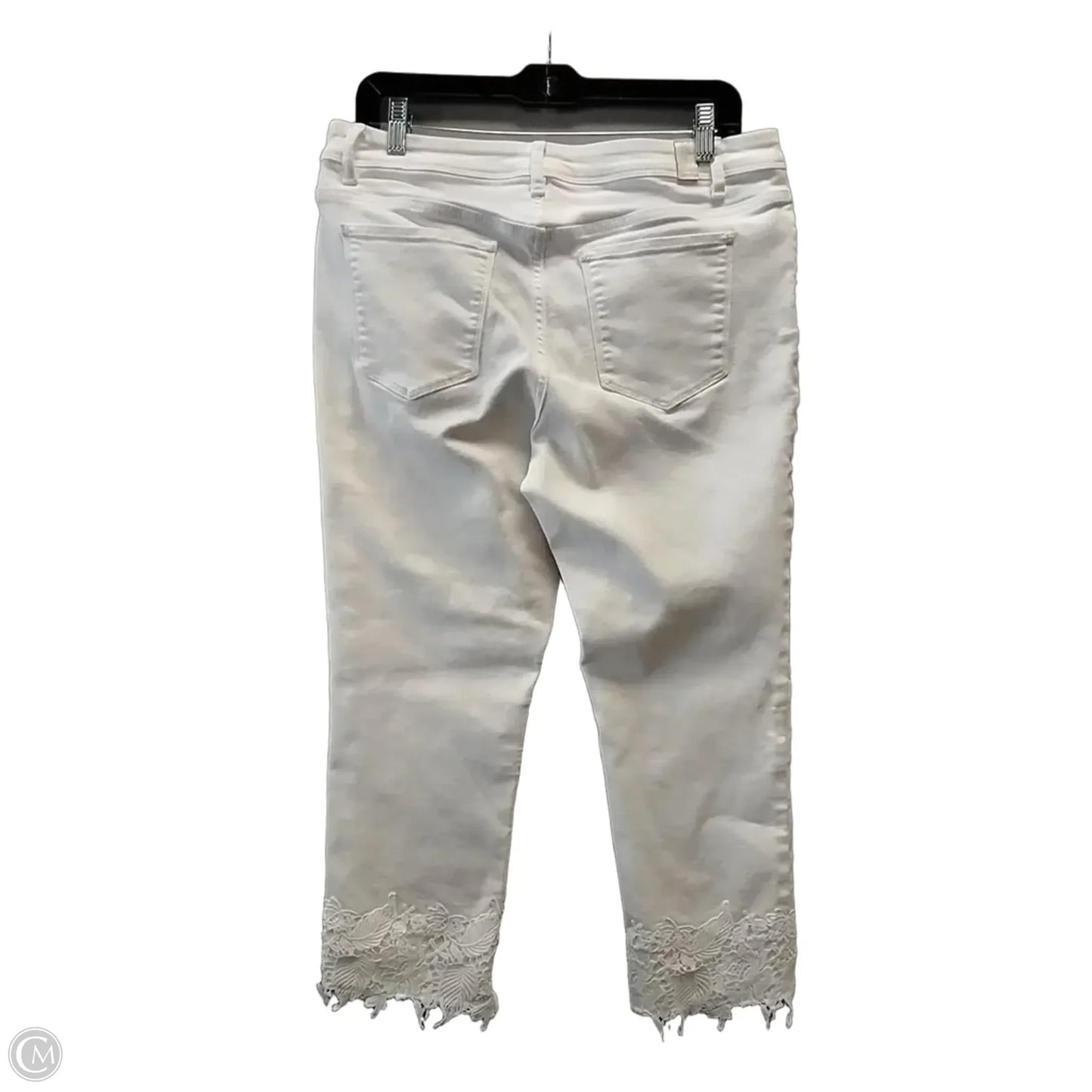 Jeans Cropped By Simply Vera In White, Size: 10