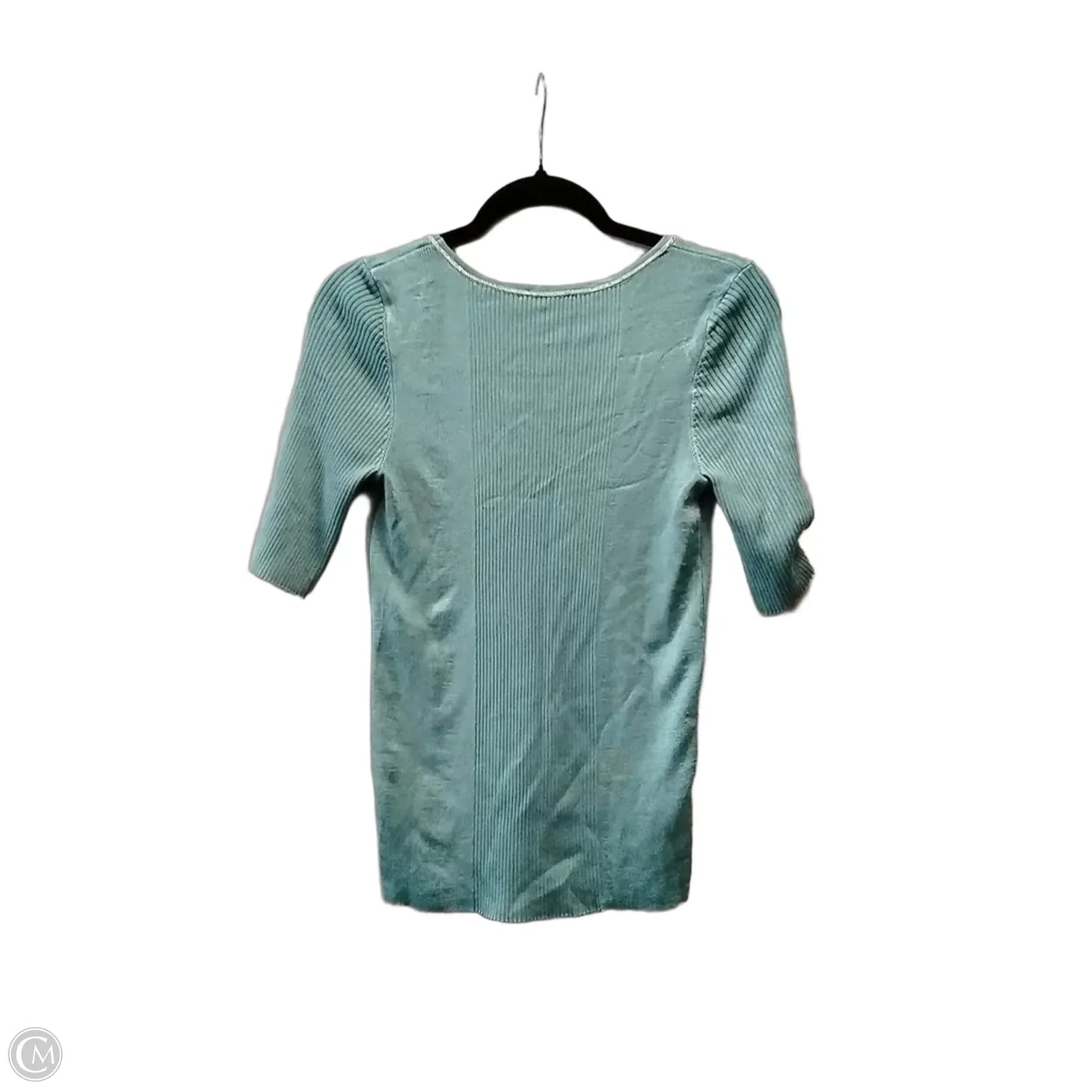 Sweater Short Sleeve By Tahari In Teal, Size: M