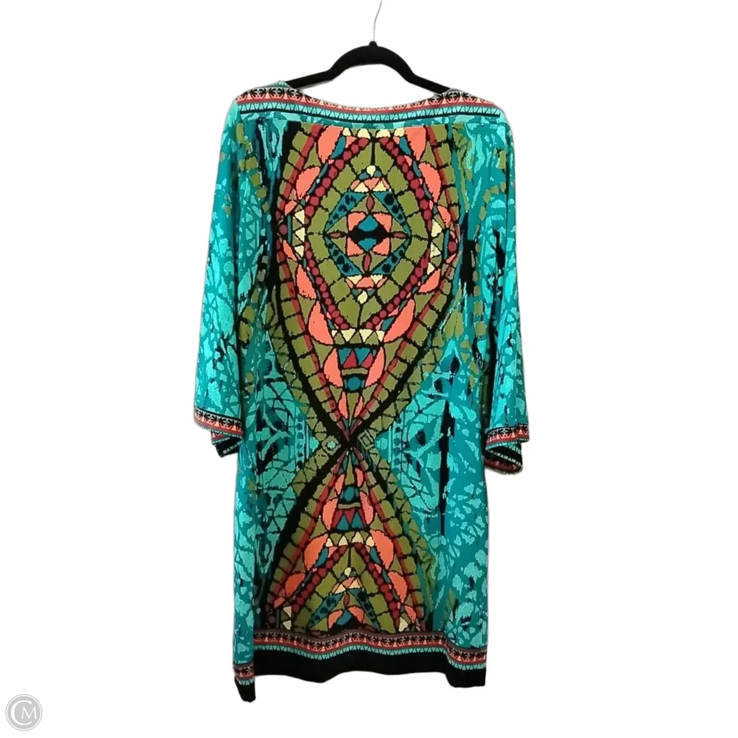 Dress Casual Midi By Eci In Geometric Pattern, Size: 10