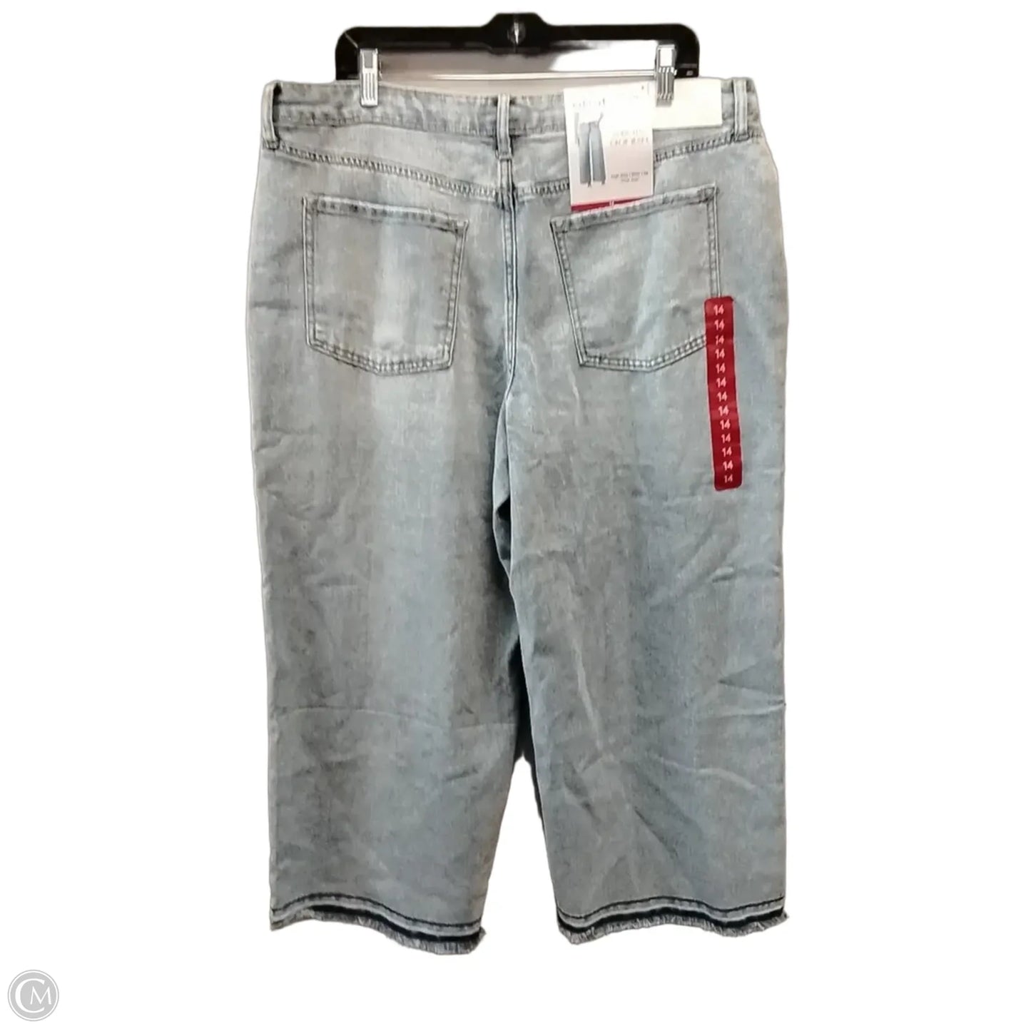 Jeans Wide Leg By Cme In Blue, Size: 14