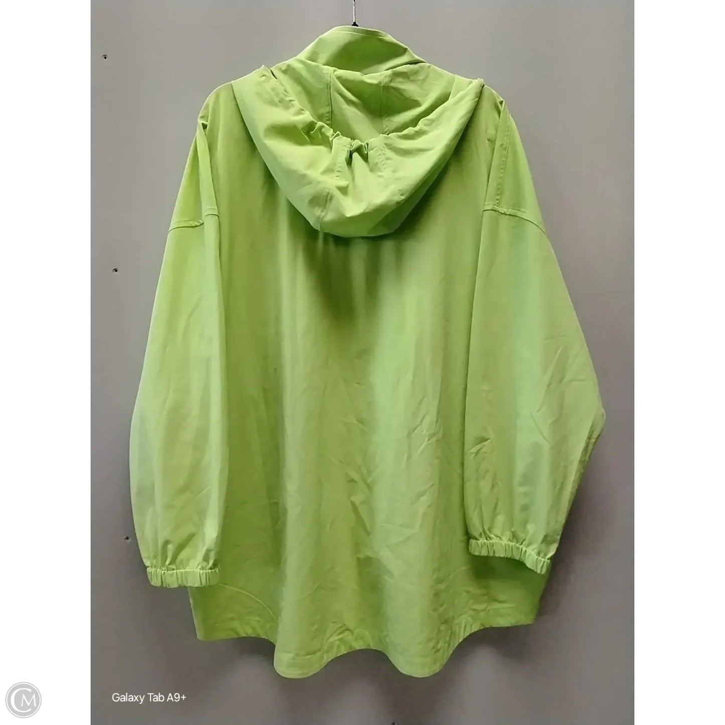 Jacket Windbreaker By Chicos In Green, Size: Xxl