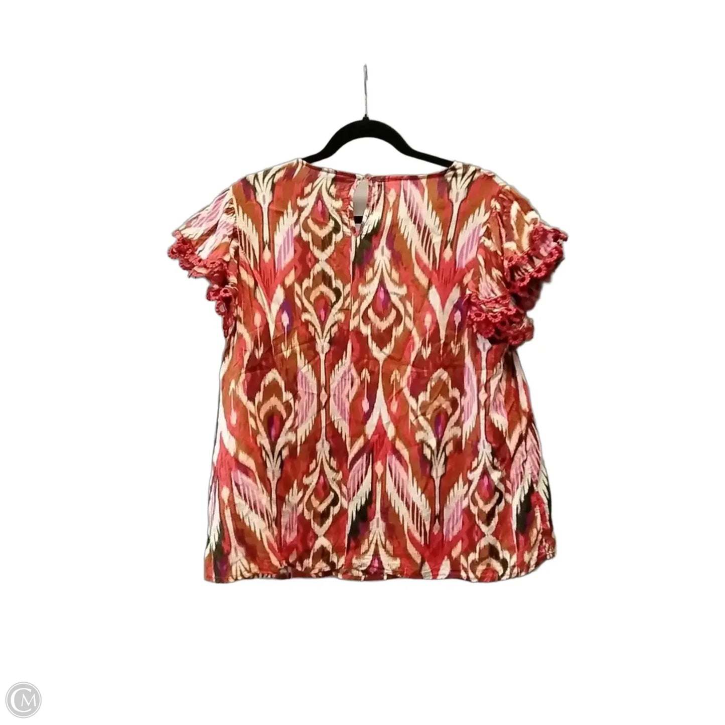 Blouse Short Sleeve By Cato In Orange, Size: 12