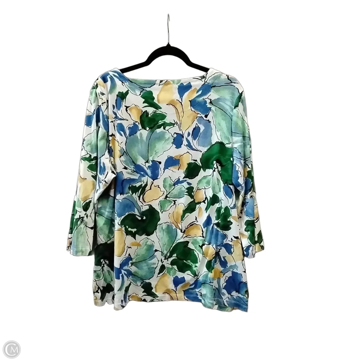 Top Long Sleeve By Chicos In Floral Print, Size: Xl
