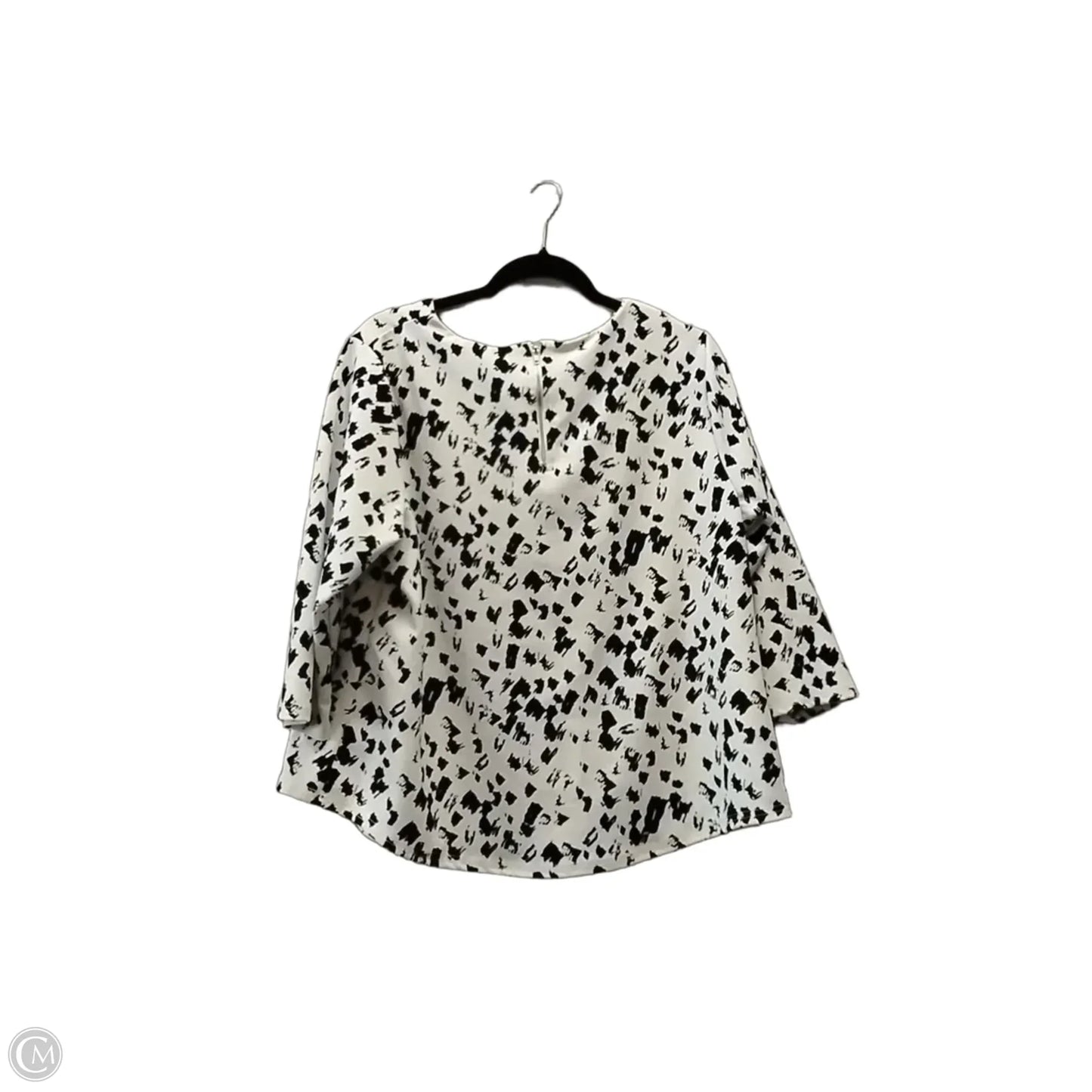 Blouse Long Sleeve By Melloday In Black & White, Size: 1x