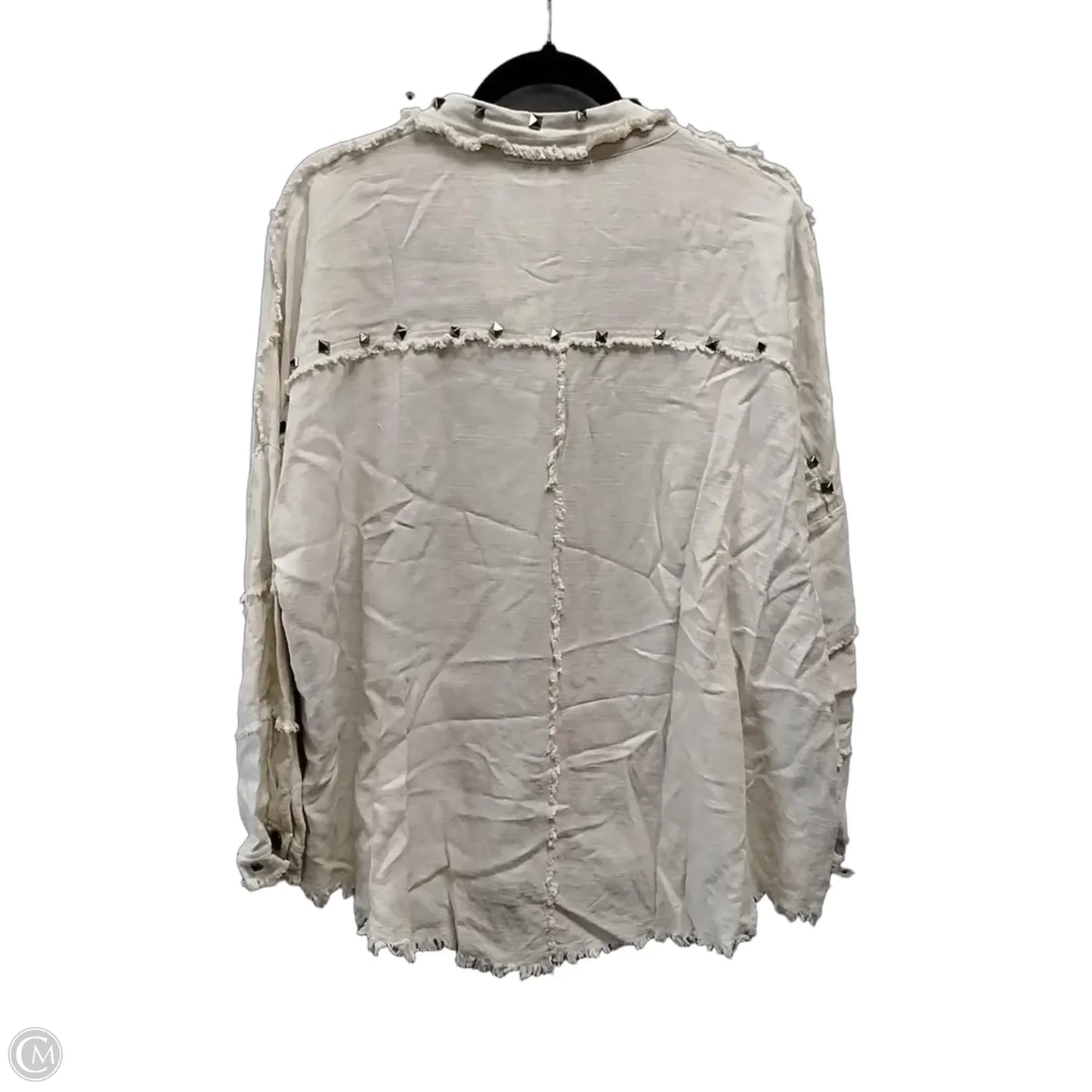 Top Long Sleeve By Davi & Dani In Beige, Size: L