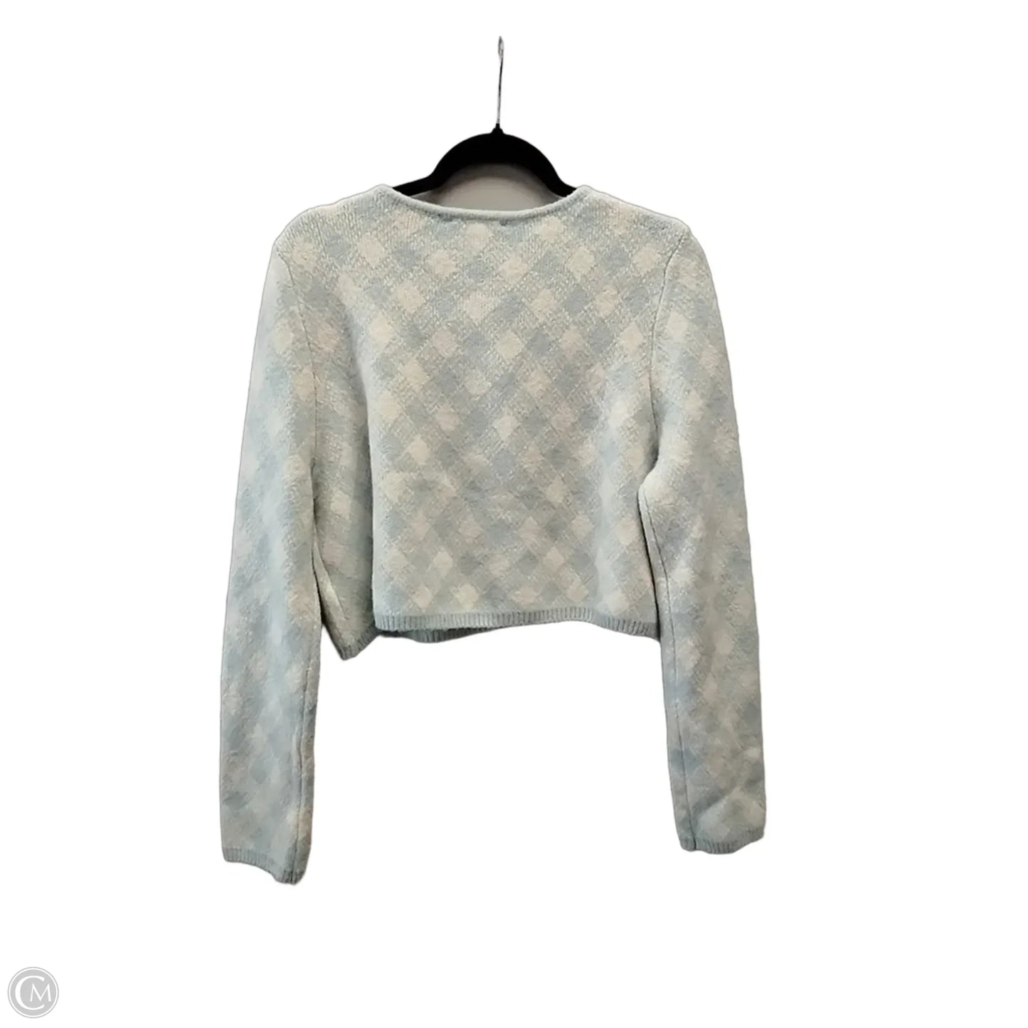 Sweater By Mable In Blue & Cream, Size: L