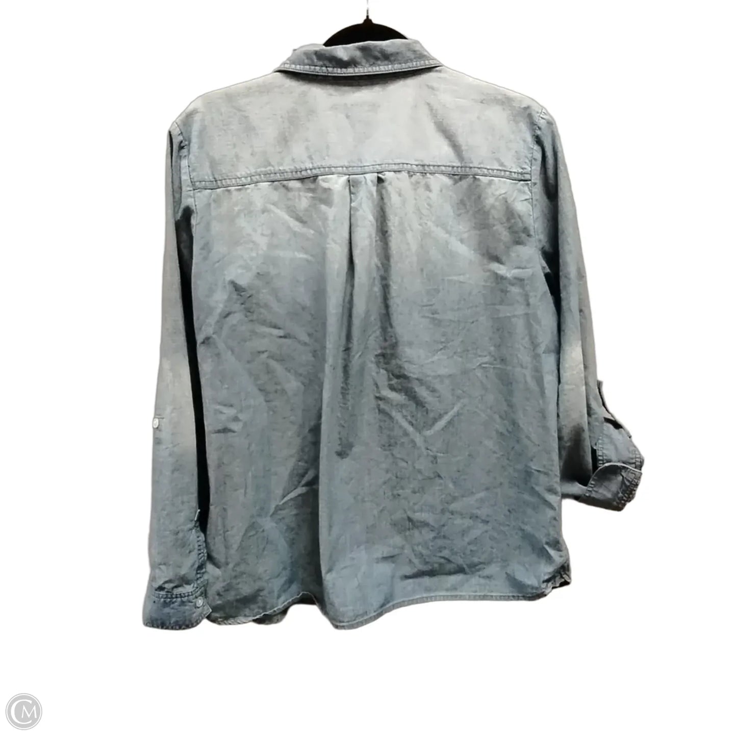 Blouse Long Sleeve By Chicos In Blue, Size: L