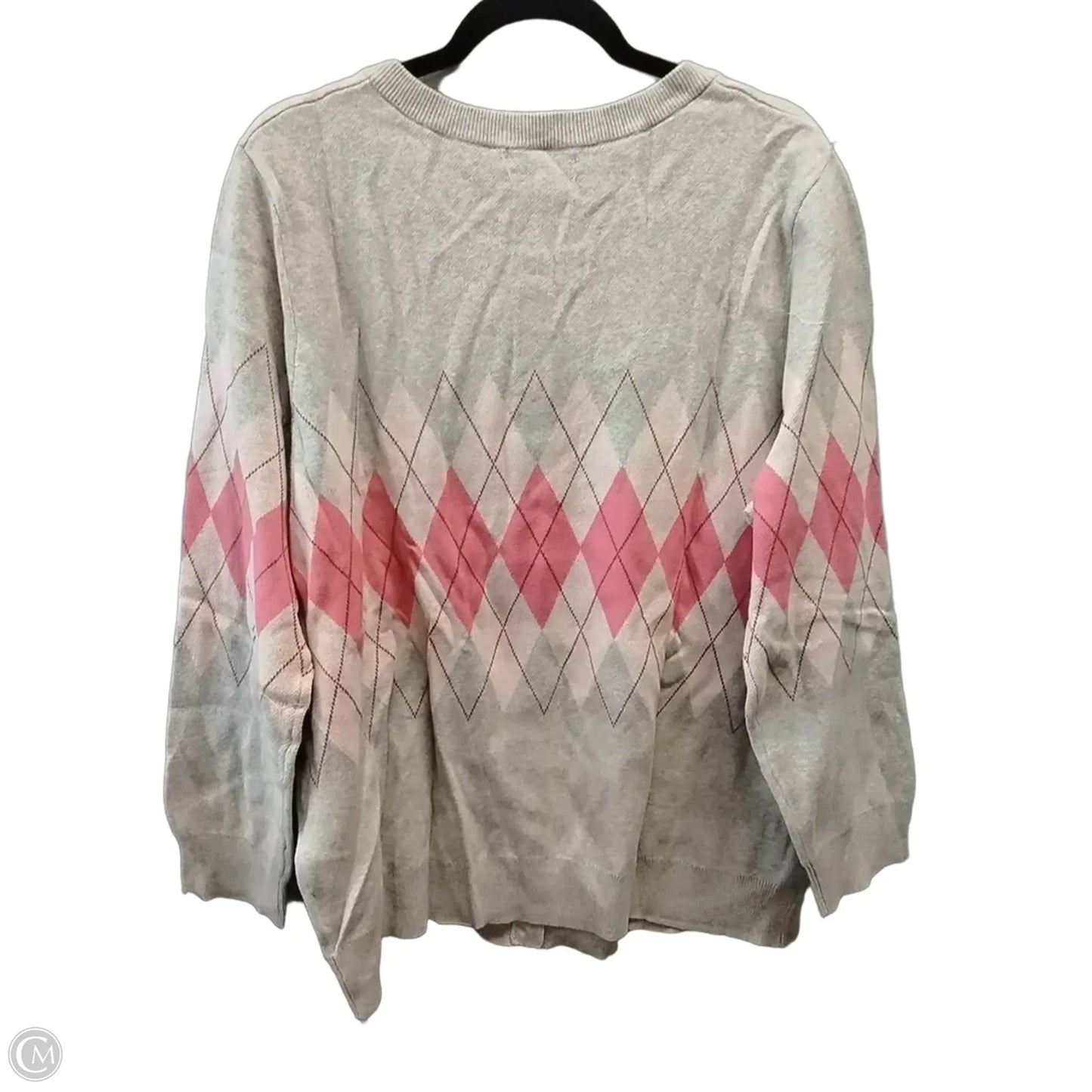 Sweater By Woman Within In Brown & Pink, Size: 1x