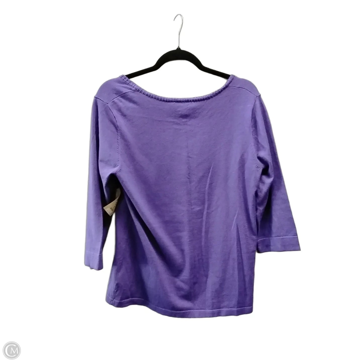 Sweater Cardigan By Coldwater Creek In Purple, Size: Xl