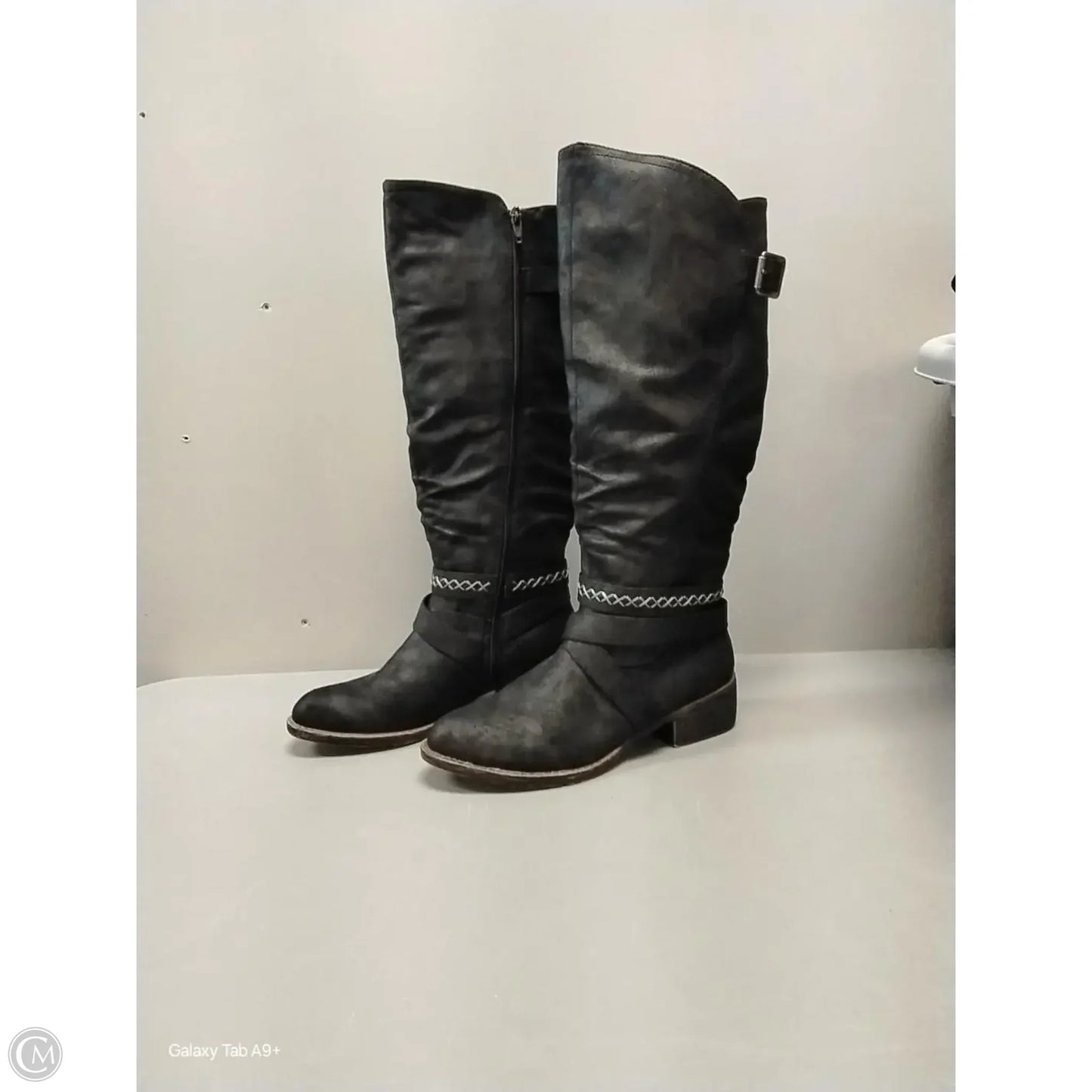 Boots Knee Flats By Rampage In Black, Size: 9