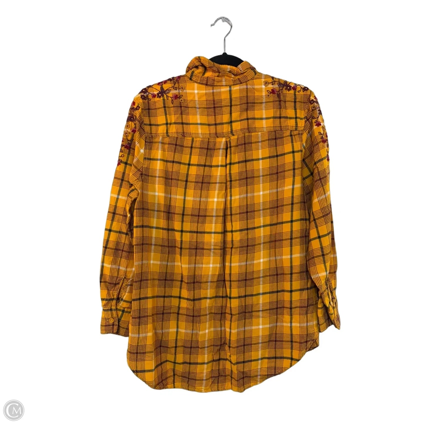 Top Long Sleeve By Terra & Sky In Plaid Pattern, Size: 1x