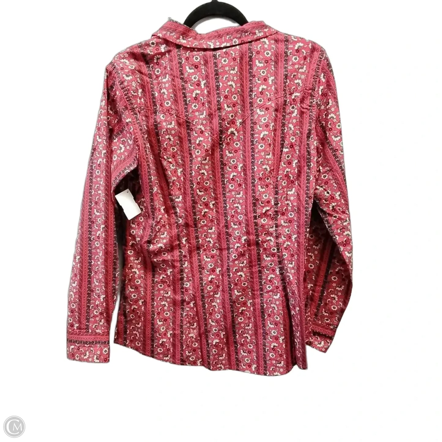 Top Long Sleeve By Wrangler In Floral Print, Size: L