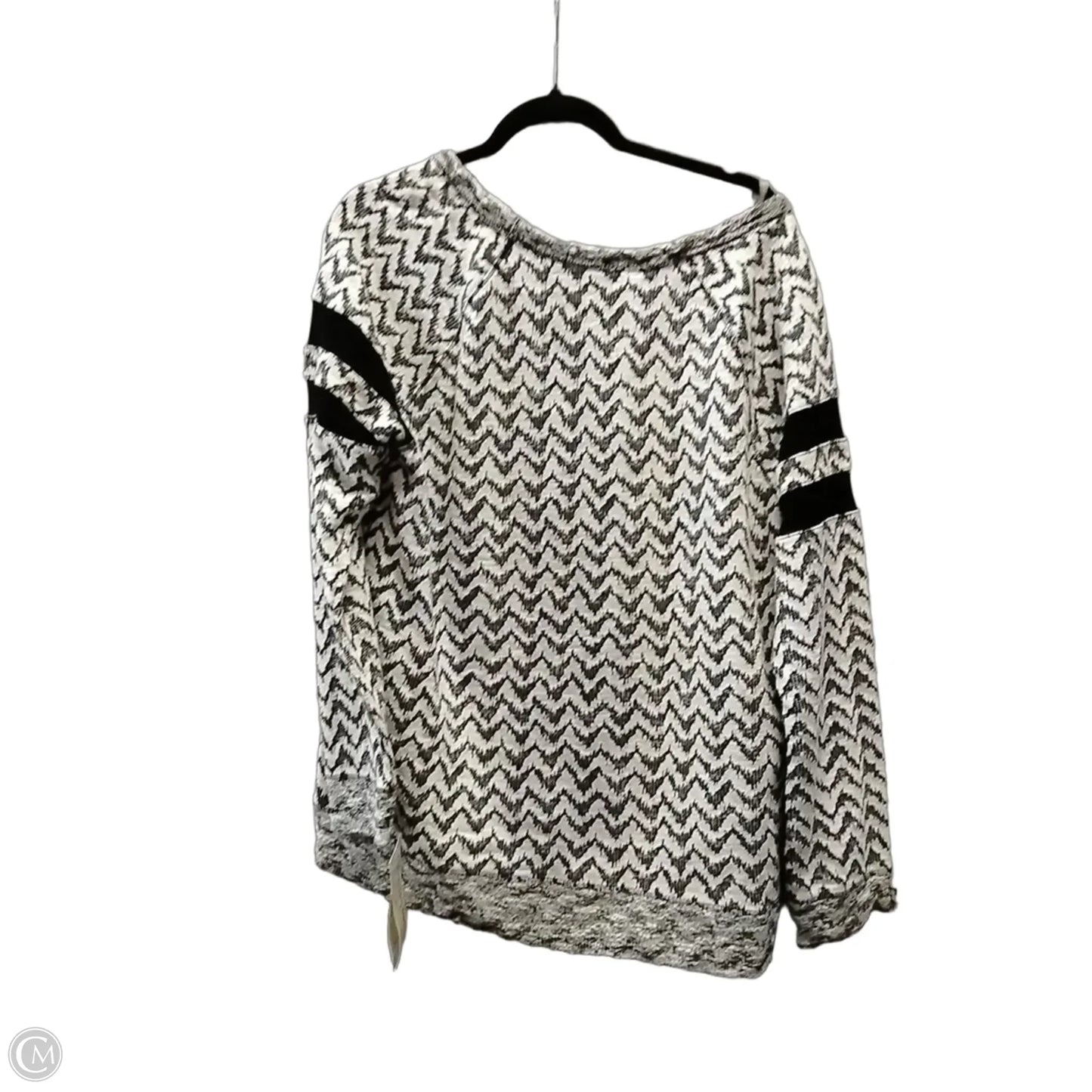 Sweater By Rewind In Black & Cream, Size: Xxl