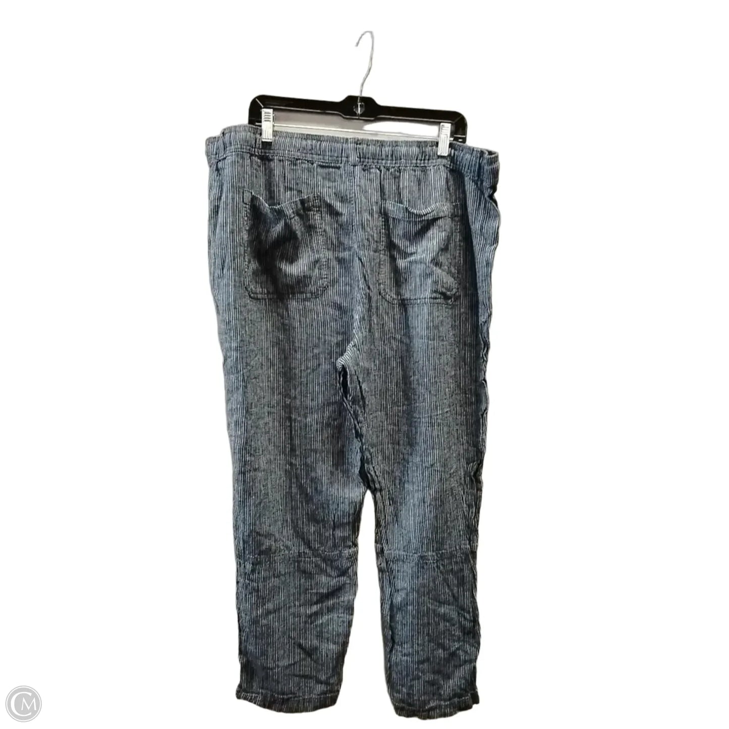 Pants Cropped By Time And Tru In Striped Pattern, Size: 3x