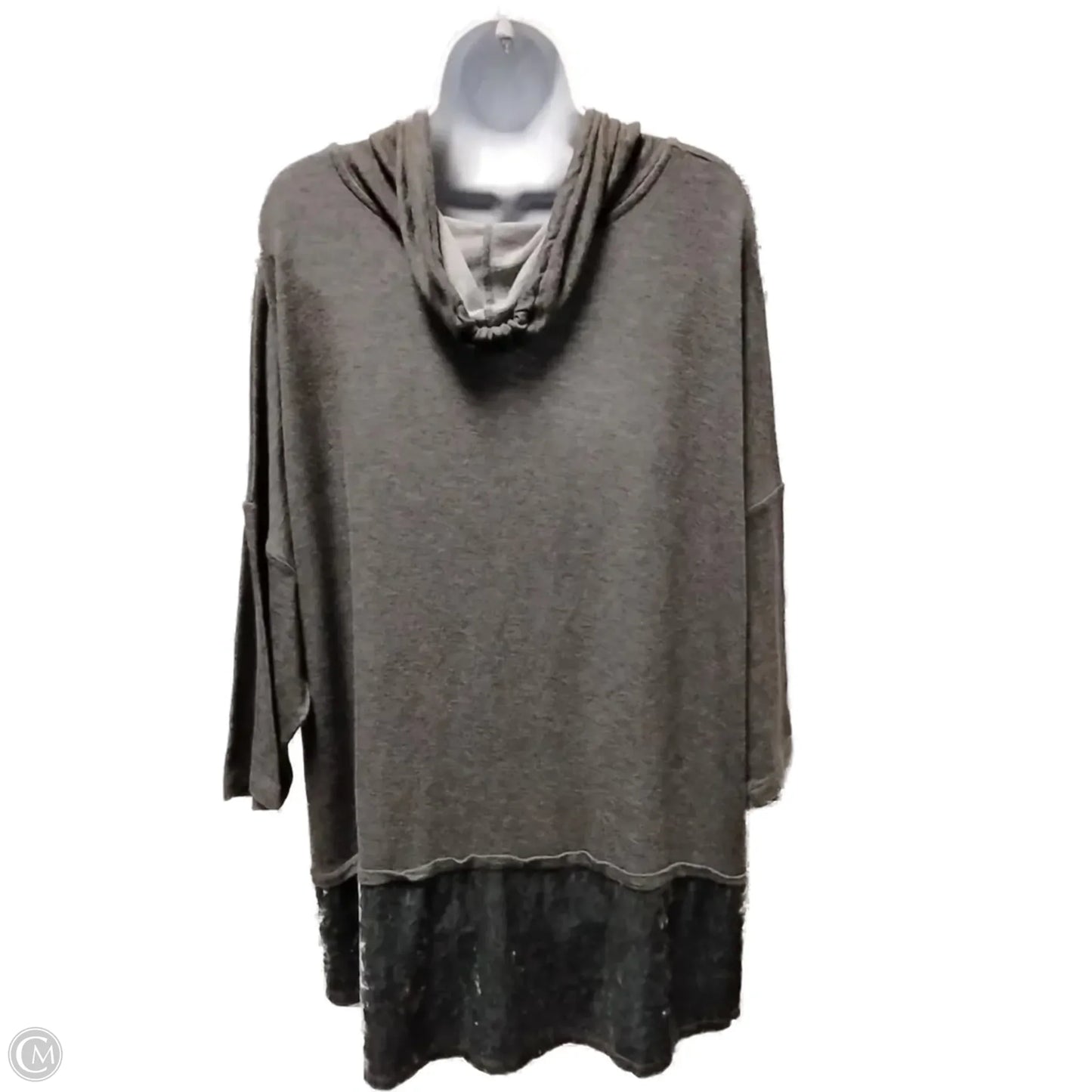 Top Long Sleeve By Clothes Mentor In Grey, Size: 3x