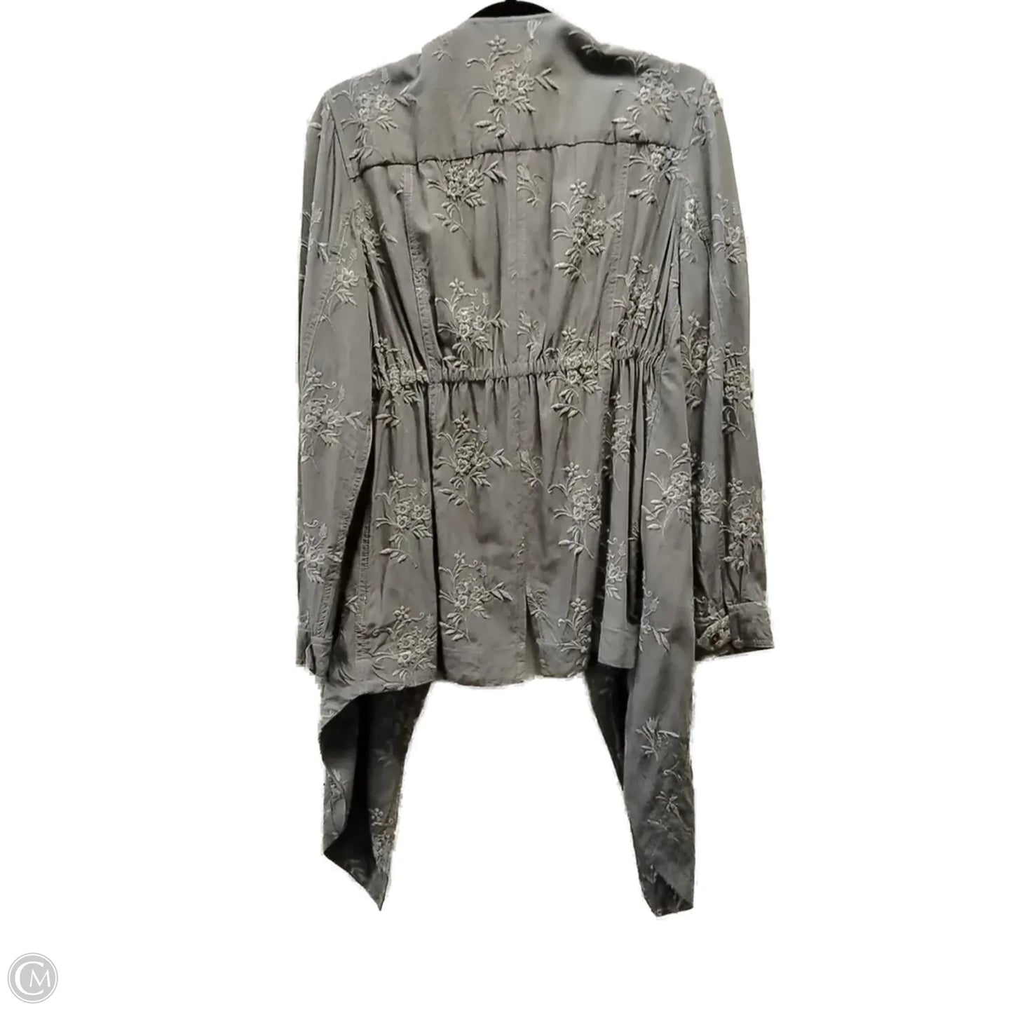 Jacket Shirt By Clothes Mentor In Grey, Size: S