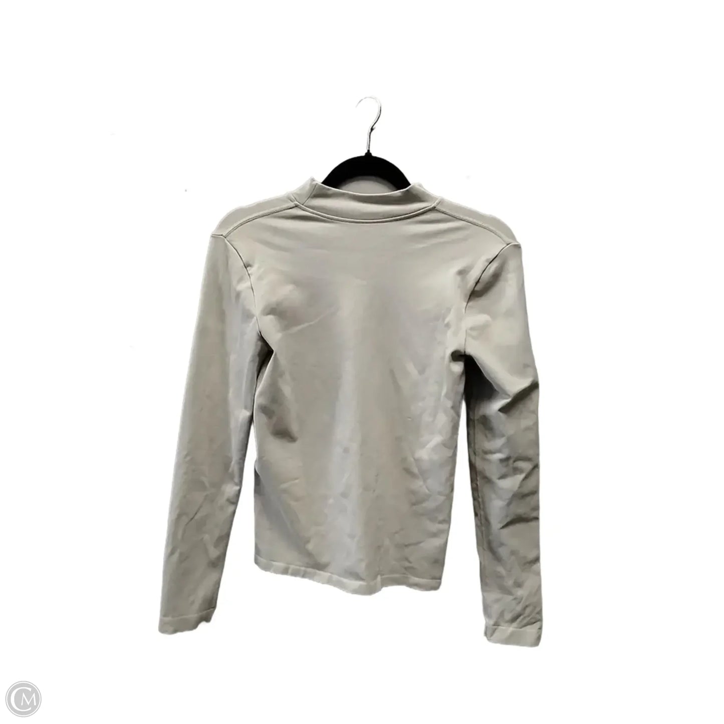 Athletic Top Long Sleeve Crewneck By Clothes Mentor In Beige, Size: M